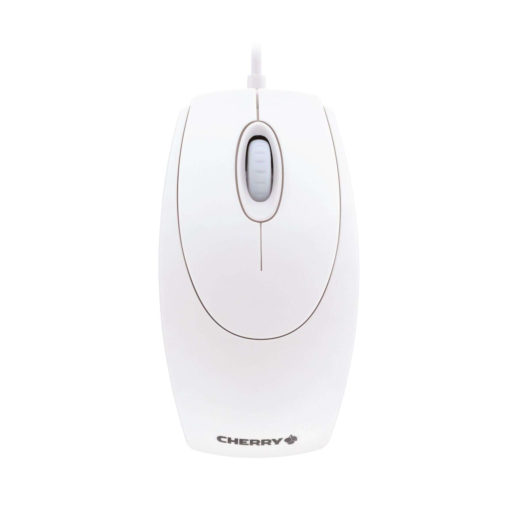 Cherry Maus »WHEELMOUSE OPTICAL Kabelgebundene Maus, Weiß Grau, PS2/USB«