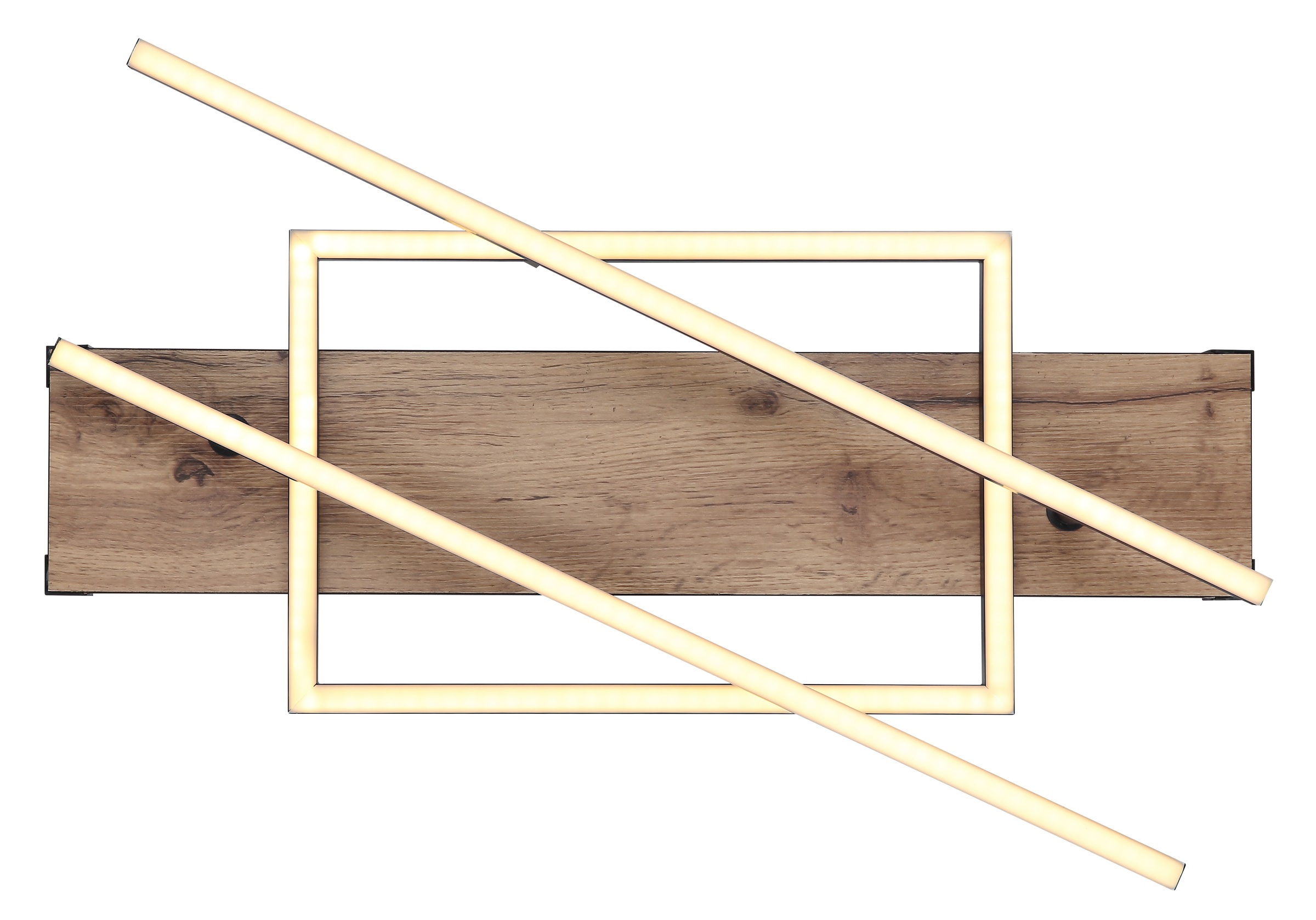 GLOBO LIGHTING LED Deckenleuchte »COLLI«, Leuchtmittel LED-Modul | LED fest integriert, Deckenlampe/Wohnzimmer/Schlafzimmer/modern/Holz