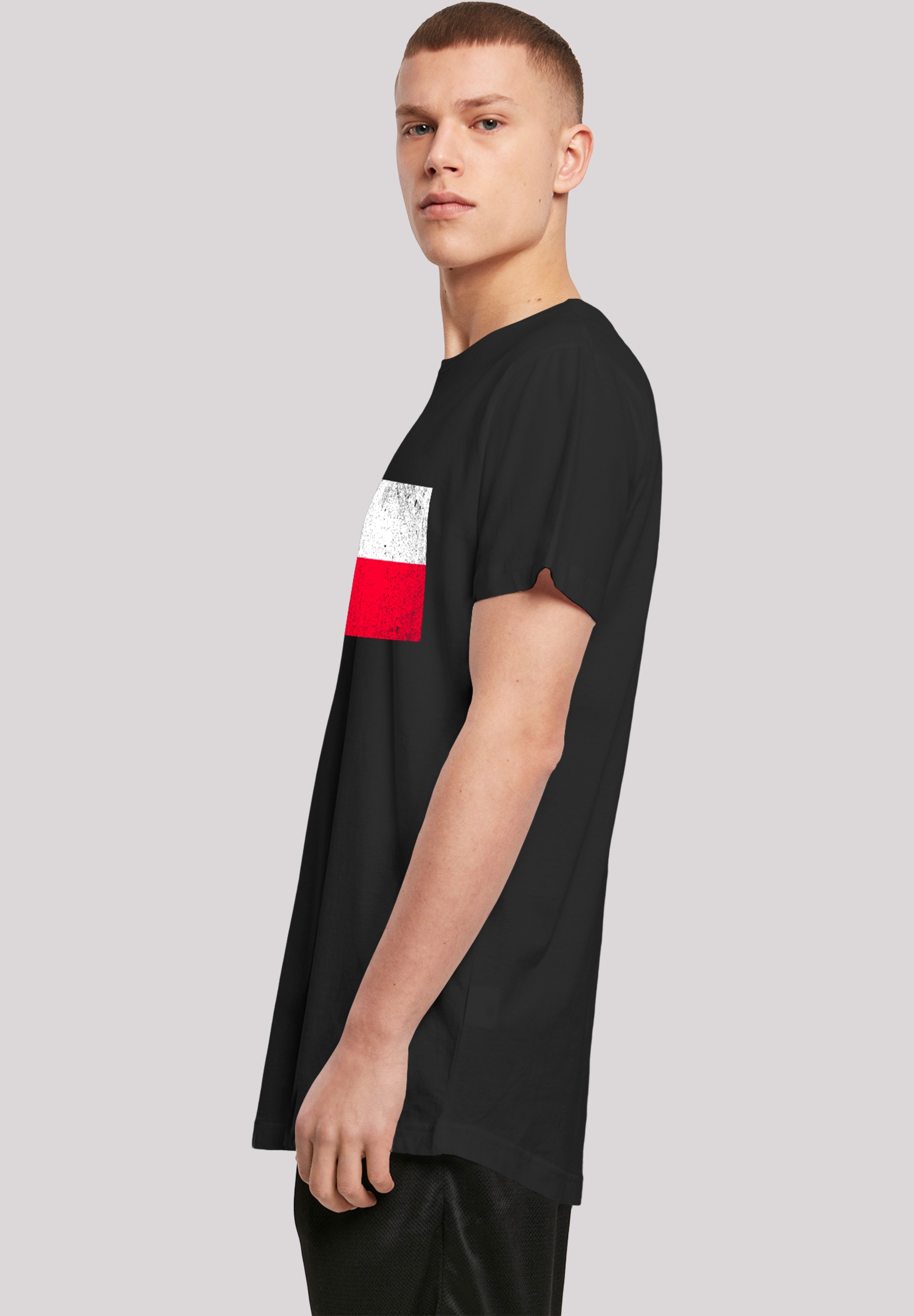 F4NT4STIC T-Shirt »Poland Polen Flagge distressed«, Print