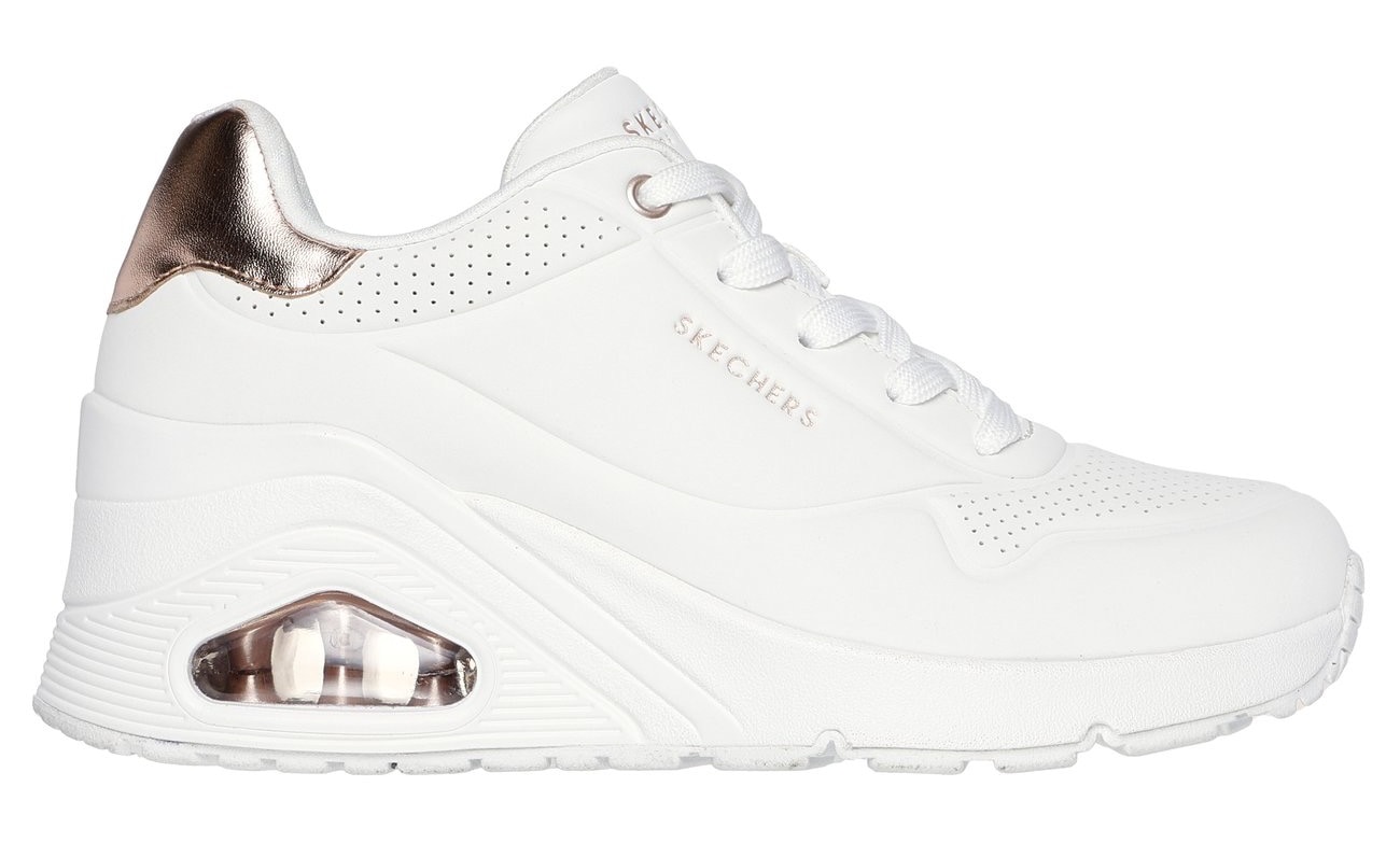 Skechers Sneaker »UNO WEDGE-HI STEPS«, Keilsneaker, Schnürschuh mit Air-Cooled Memory Foam
