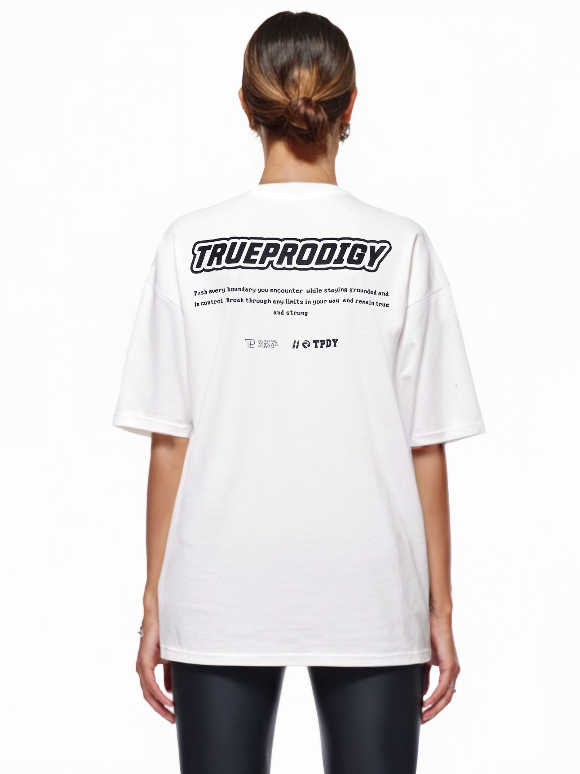 trueprodigy Oversize-Shirt "Eden F Logo Print Oversized Rundhals"
