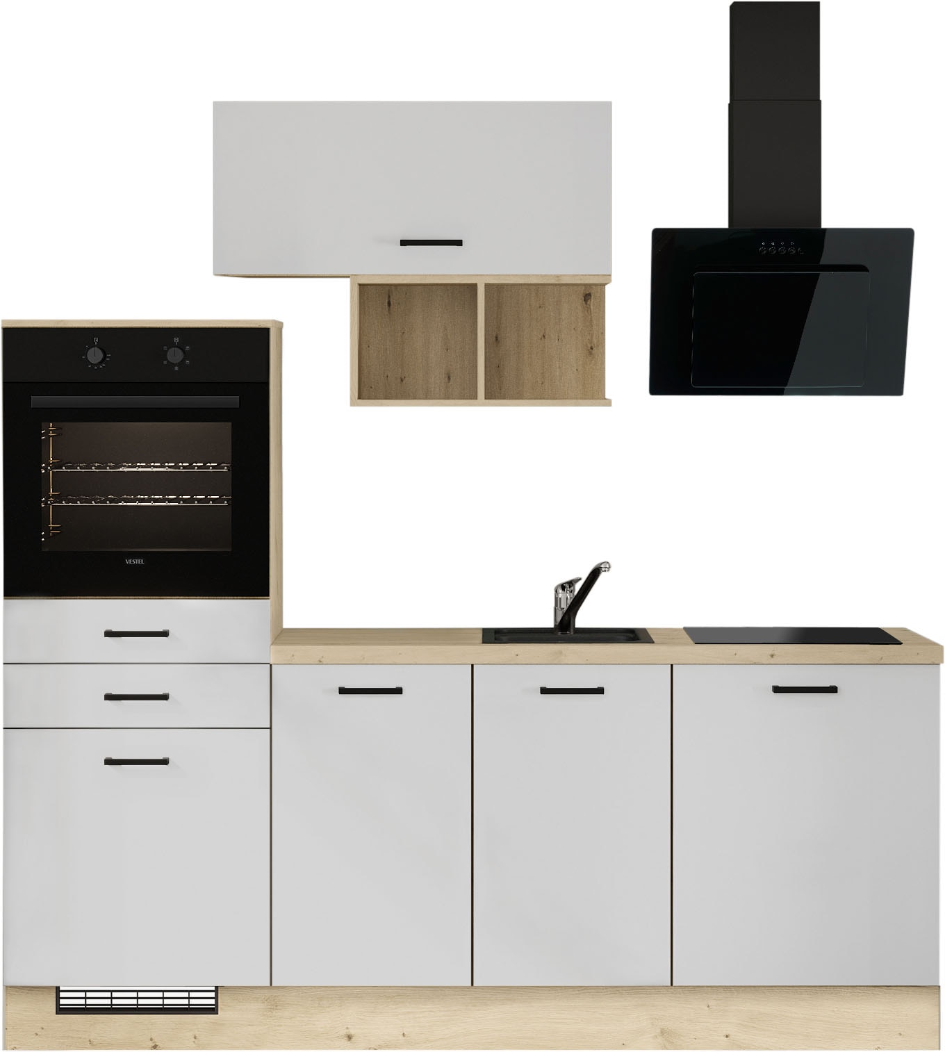 IMPULS KÜCHEN Küchenzeile "München, Ausrichtung wählbar, Schubkästen mit Soft-Close" Set, in verschiedenen Farben erhältlich, Breite 210 cm