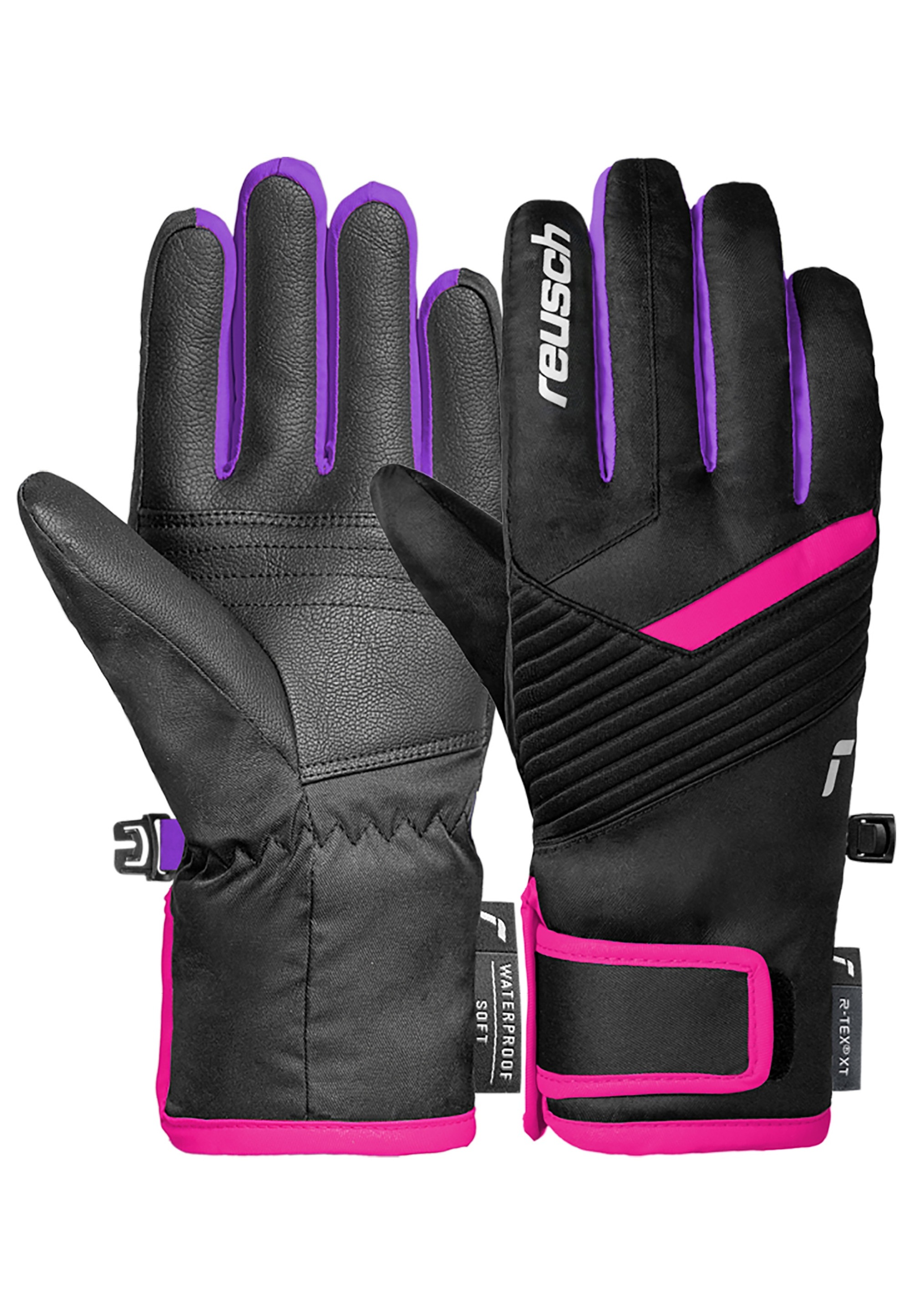 REUSCH Mädchen Skihandschuhe "Dan R-TEX XT Junior"schwarz, pink, Gr. 4,5, mehrfarbig, 88% Polyester, 12% Polyurethan, Handschuhe, mit wasserdichter,