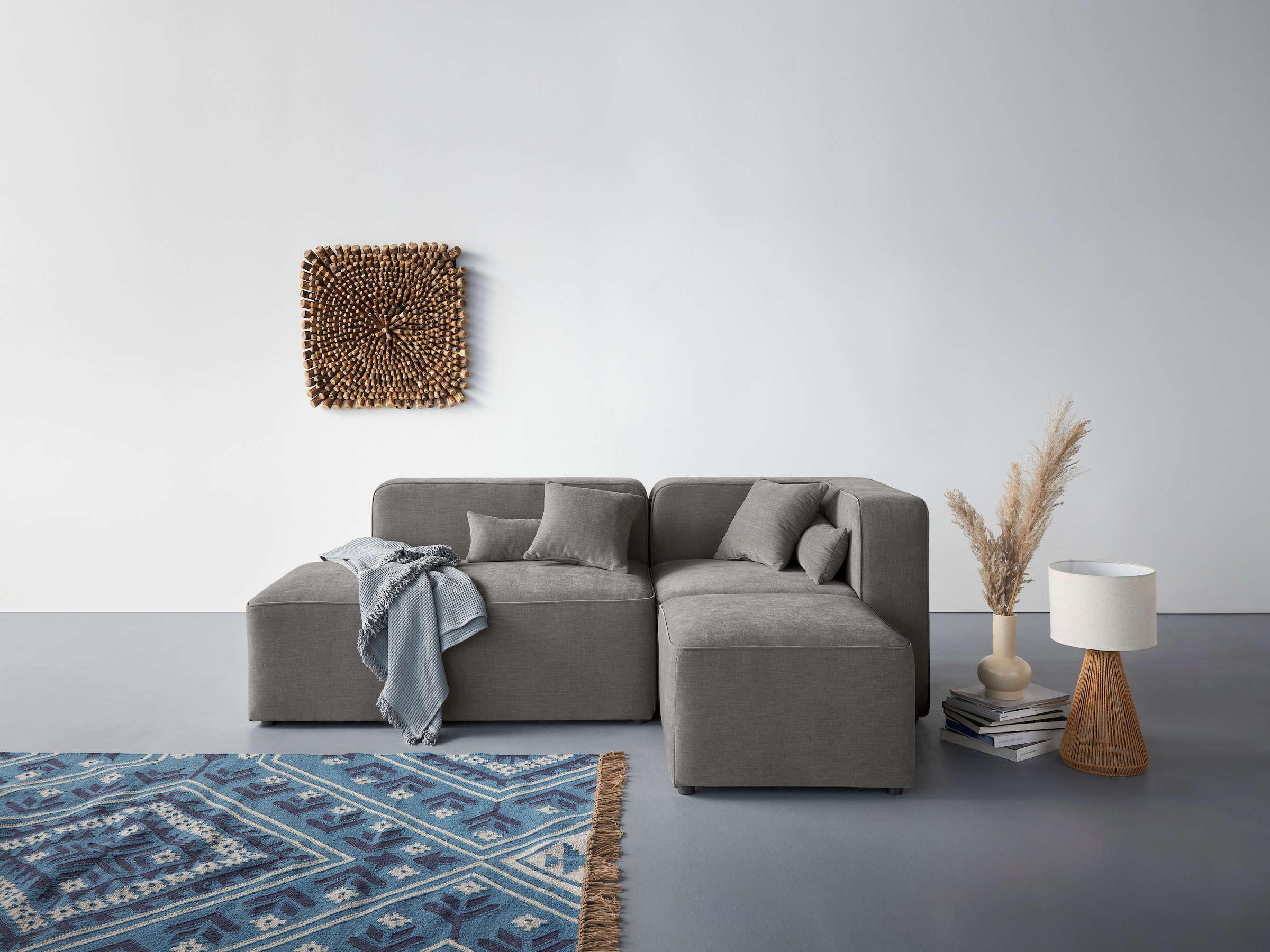 Home affaire Ecksofa "Sundstrup L-Form" Modulserie, individuelle Zusammenst günstig online kaufen
