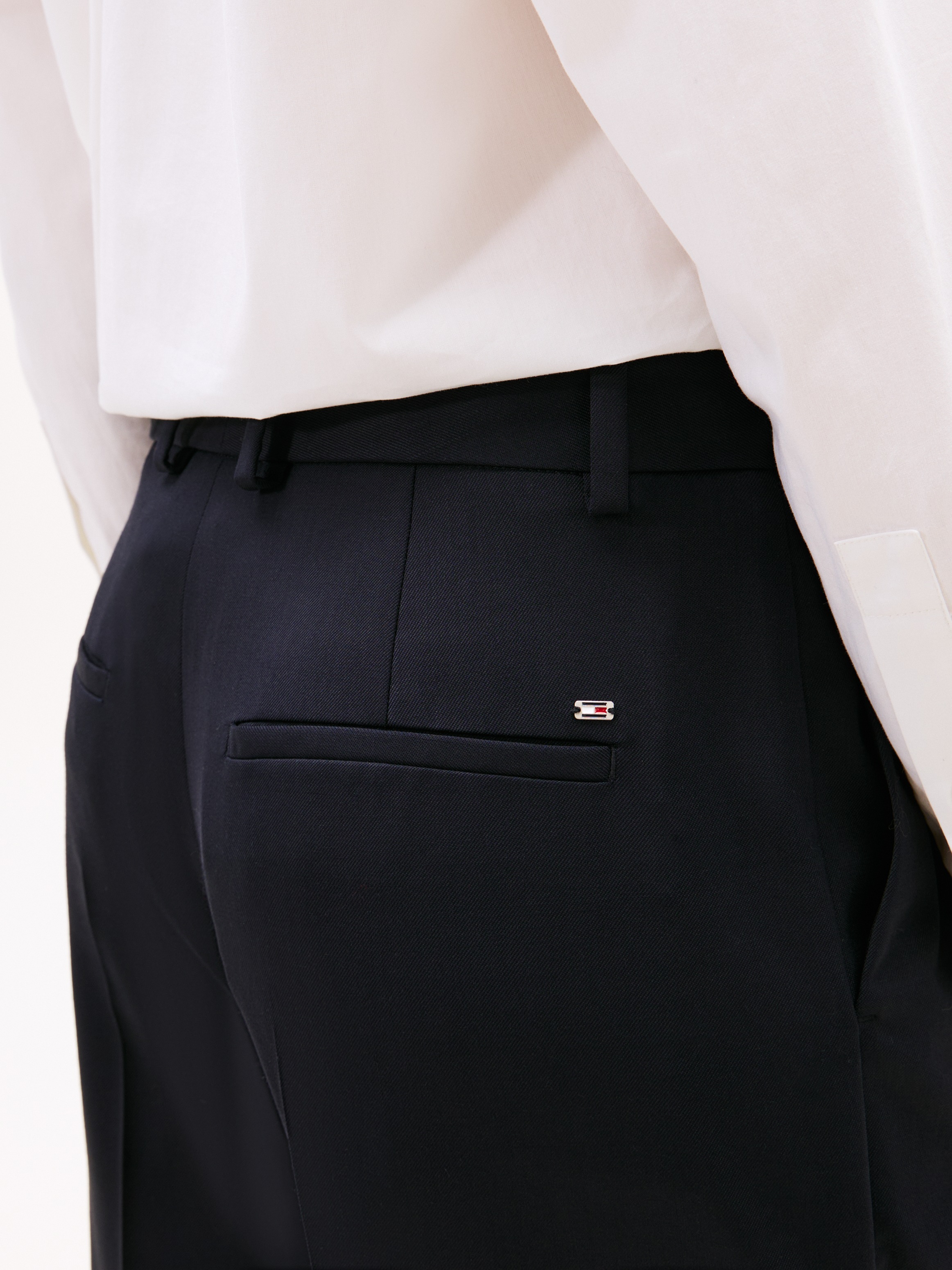 Tommy Hilfiger Anzughose "TIMELESS WOOL RLXD STRT PANT" mit Wolle günstig online kaufen