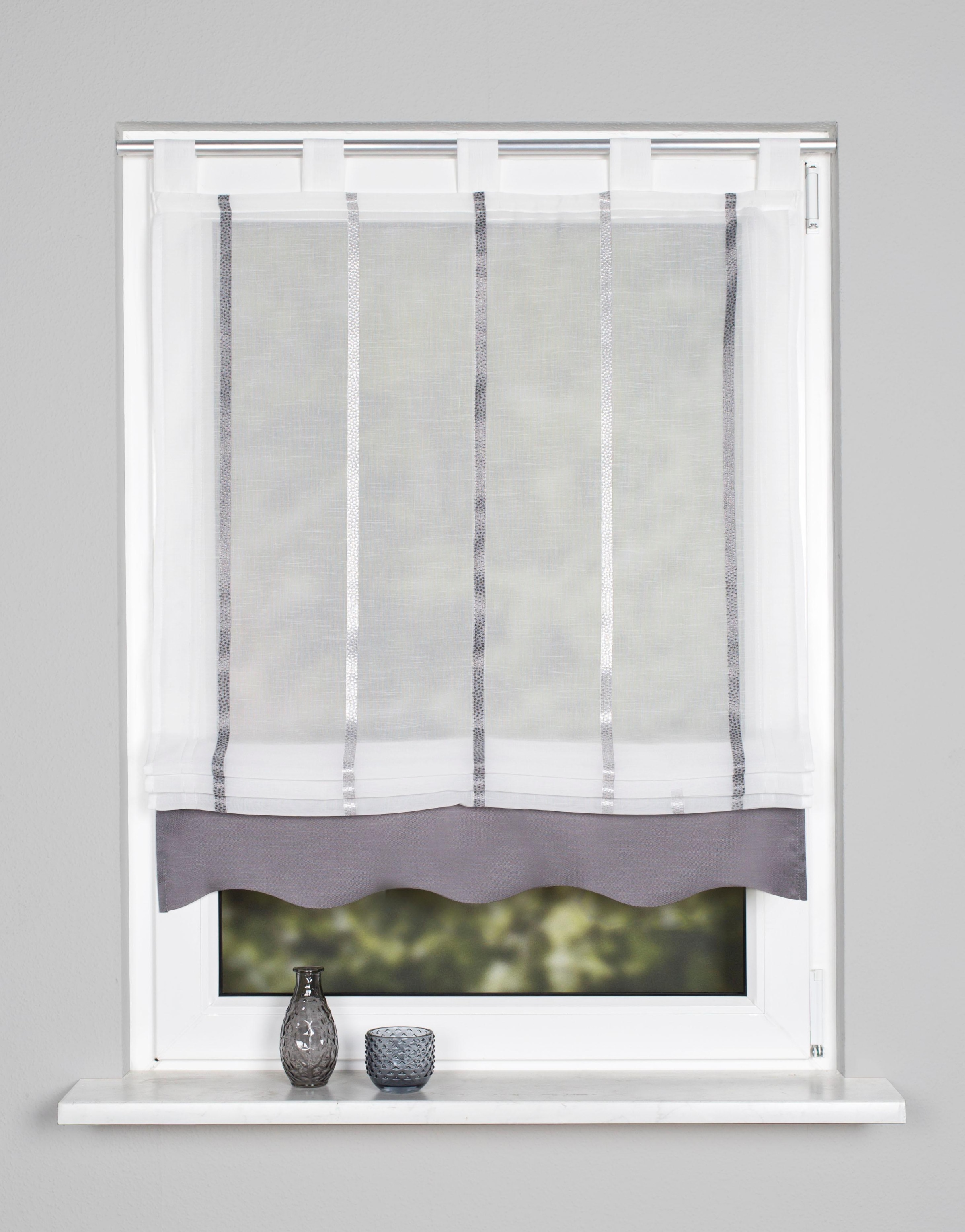 HOME WOHNIDEEN Raffrollo "KATHY" mit Schlaufen freihängend günstig online kaufen