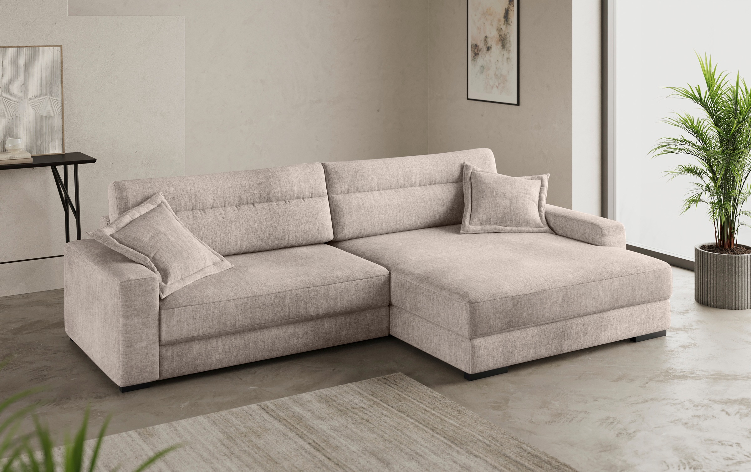 Mr. Couch Ecksofa »Marcello L-Form«, inklusive EasyBett und Bettkasten