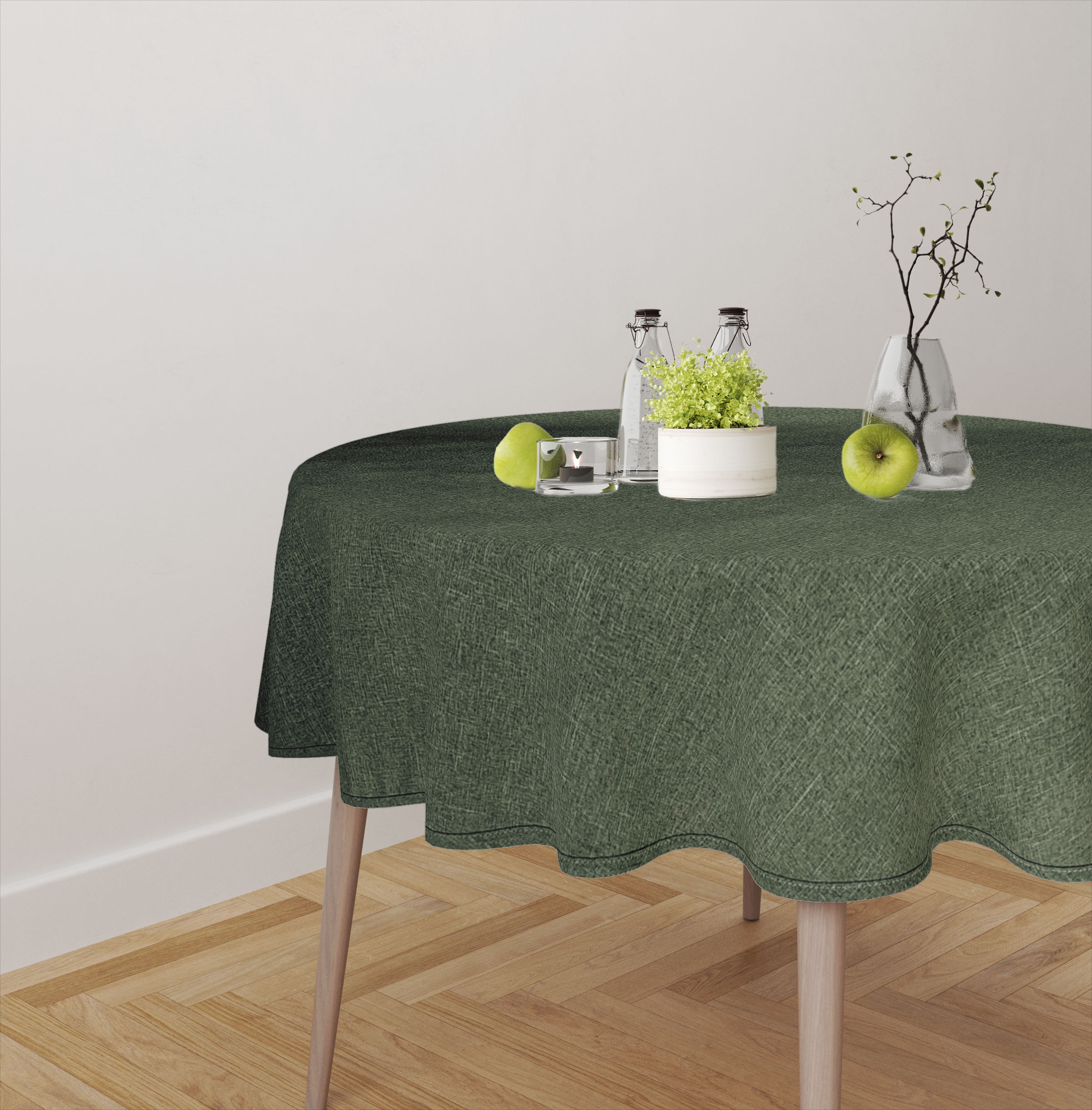 OTTO home Tischdecke "Josée, wasserabweisend, in eckig & rund" strukturiert, Leinenoptik, uni,wasserabweisend, pflegeleicht, Deko