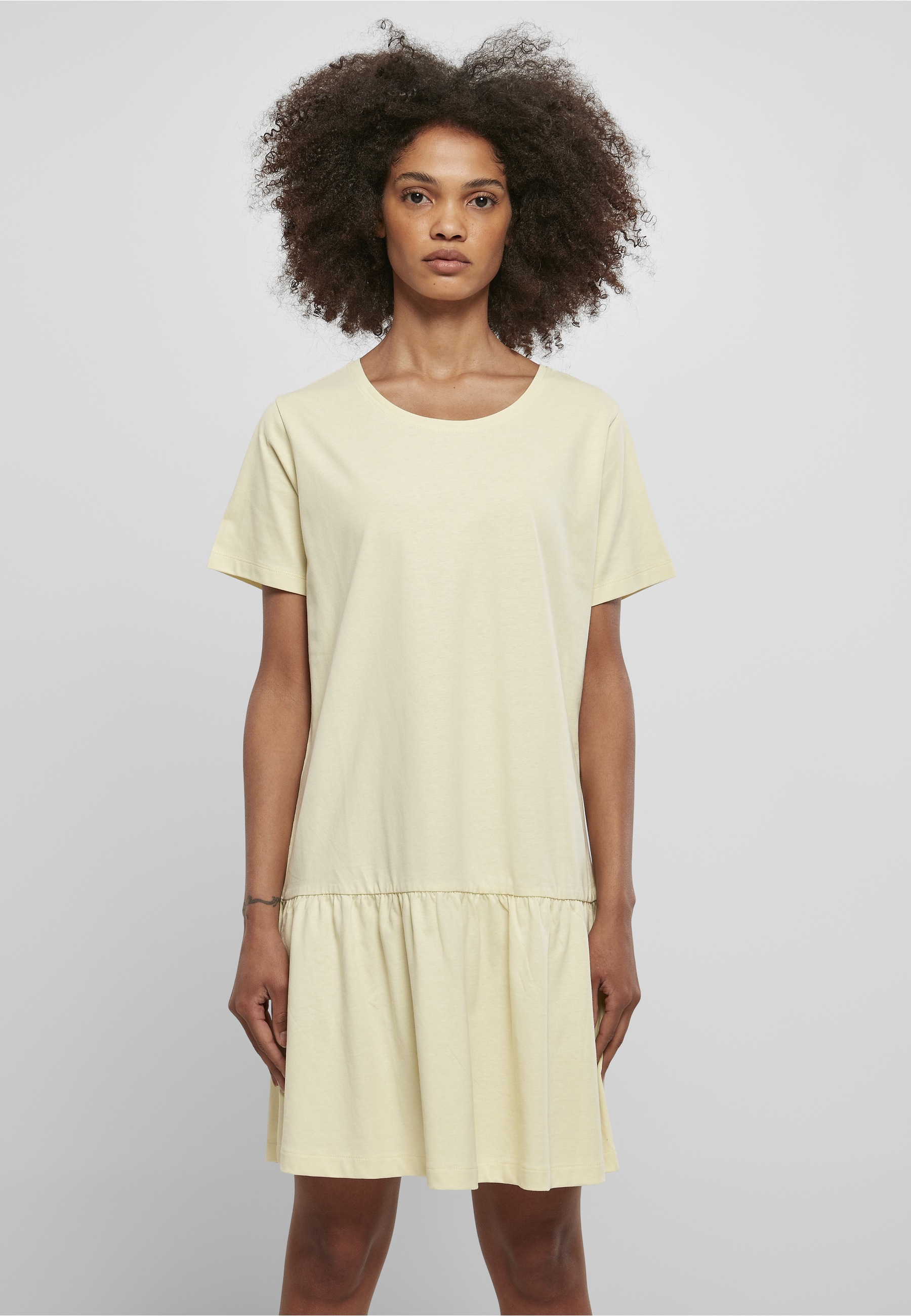 URBAN CLASSICS A-Linien-Kleid »Urban Classics Damen Ladies Valance Tee Dress« 1 Stk. tlg.