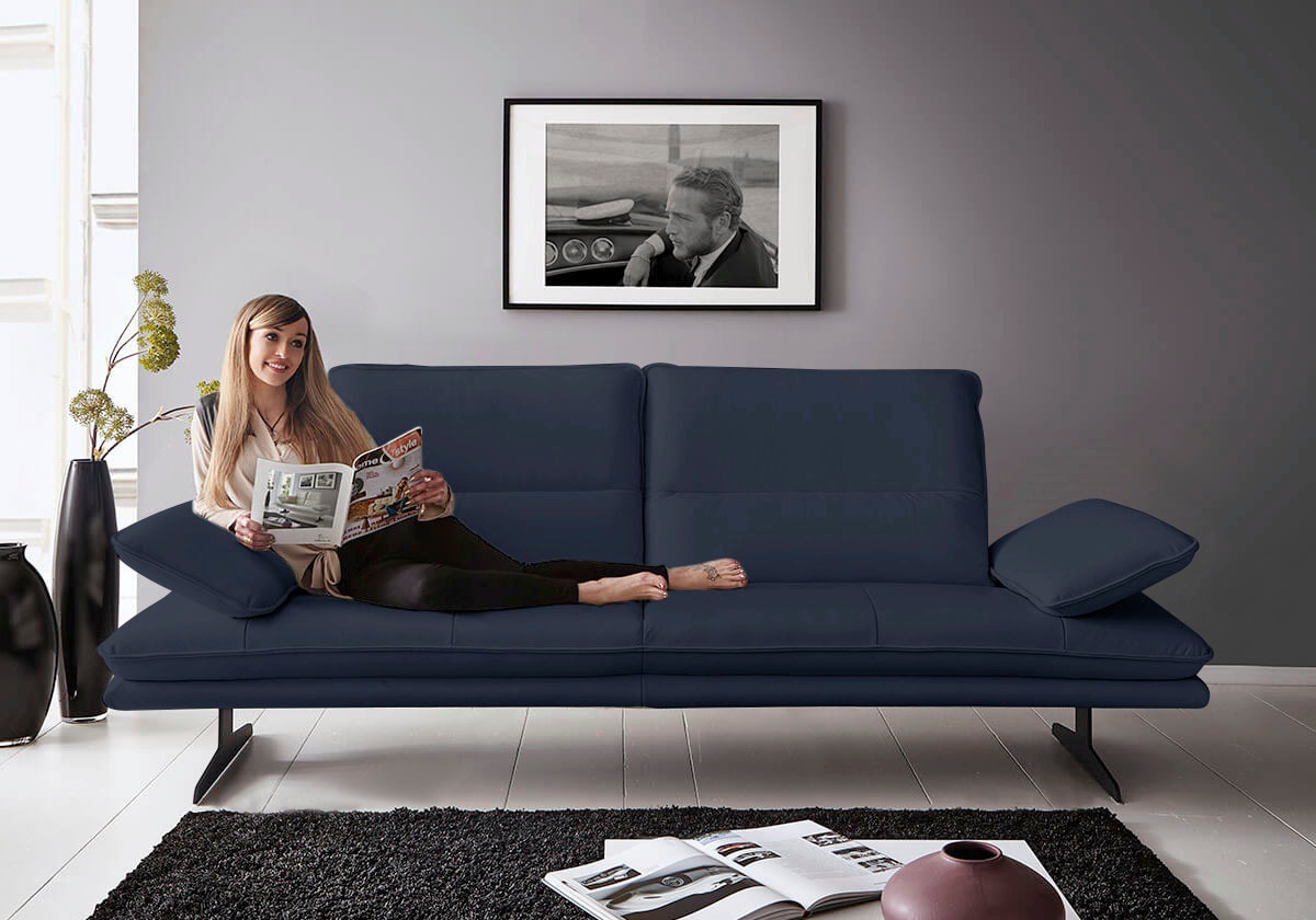 W.SCHILLIG 2,5-Sitzer »broadway, Designsofa mit tollem Sitzkomfort«, Sitztiefenverstellung, Kopfteil- & Seitenteilverstellung, Breite 216cm