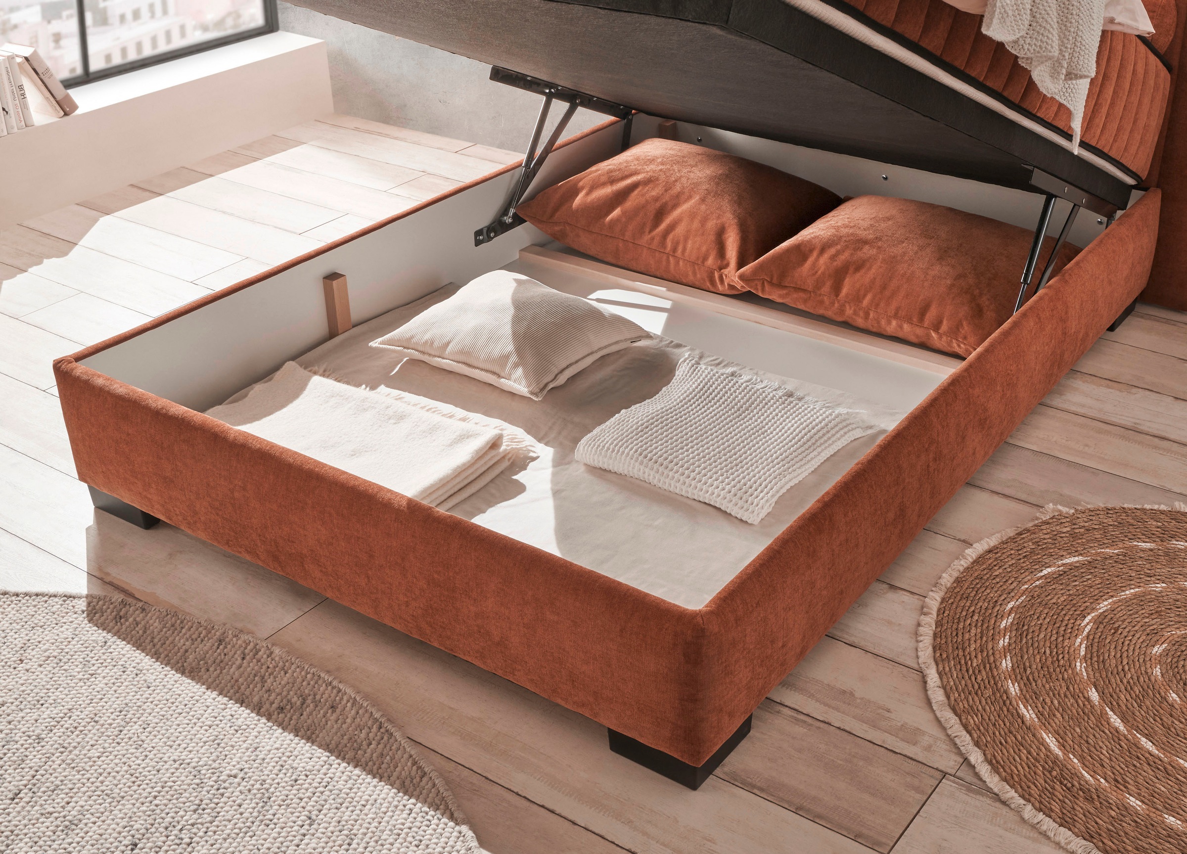 ED EXCITING DESIGN Boxbett »Nagol«, mit Bettkasten, mit Wendematratze, erhältlich in verschiedenen Breiten