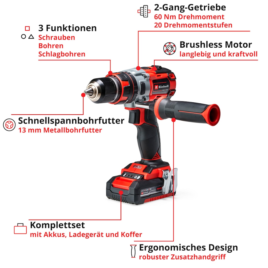 Einhell Akku-Schlagbohrschrauber »TE-CD 18 Li-i BL«