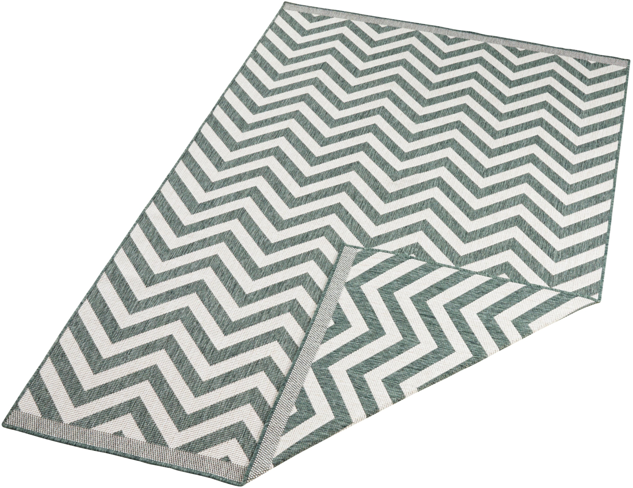NORTHRUGS Teppich »Palma Wendeteppich«, rechteckig, 5 mm Höhe, In-& Outdoor, Wetterfest, Balkon, Läufer, Wohnzimmer, Wasserfest