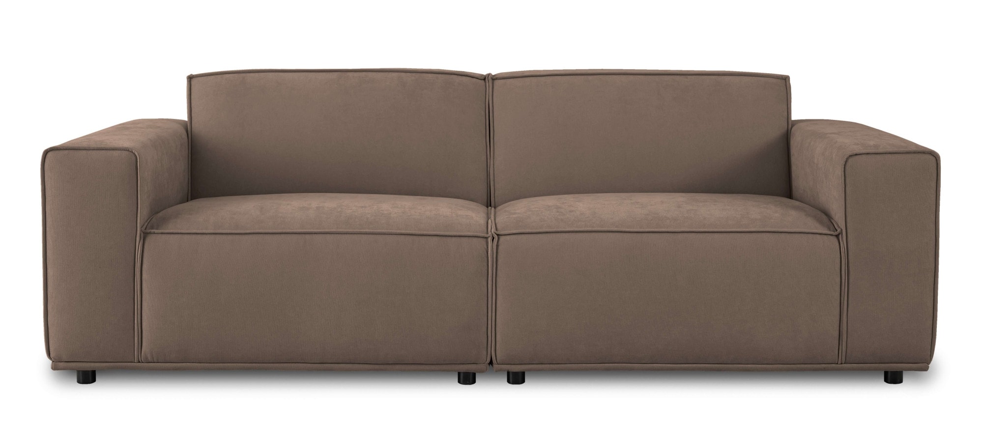Home affaire 3-Sitzer »Avelin, 228 cm, Chenille, Struktur-Boucle«, mit Wellenunterfederung, Kedernaht, bodentief, Skandi-Design
