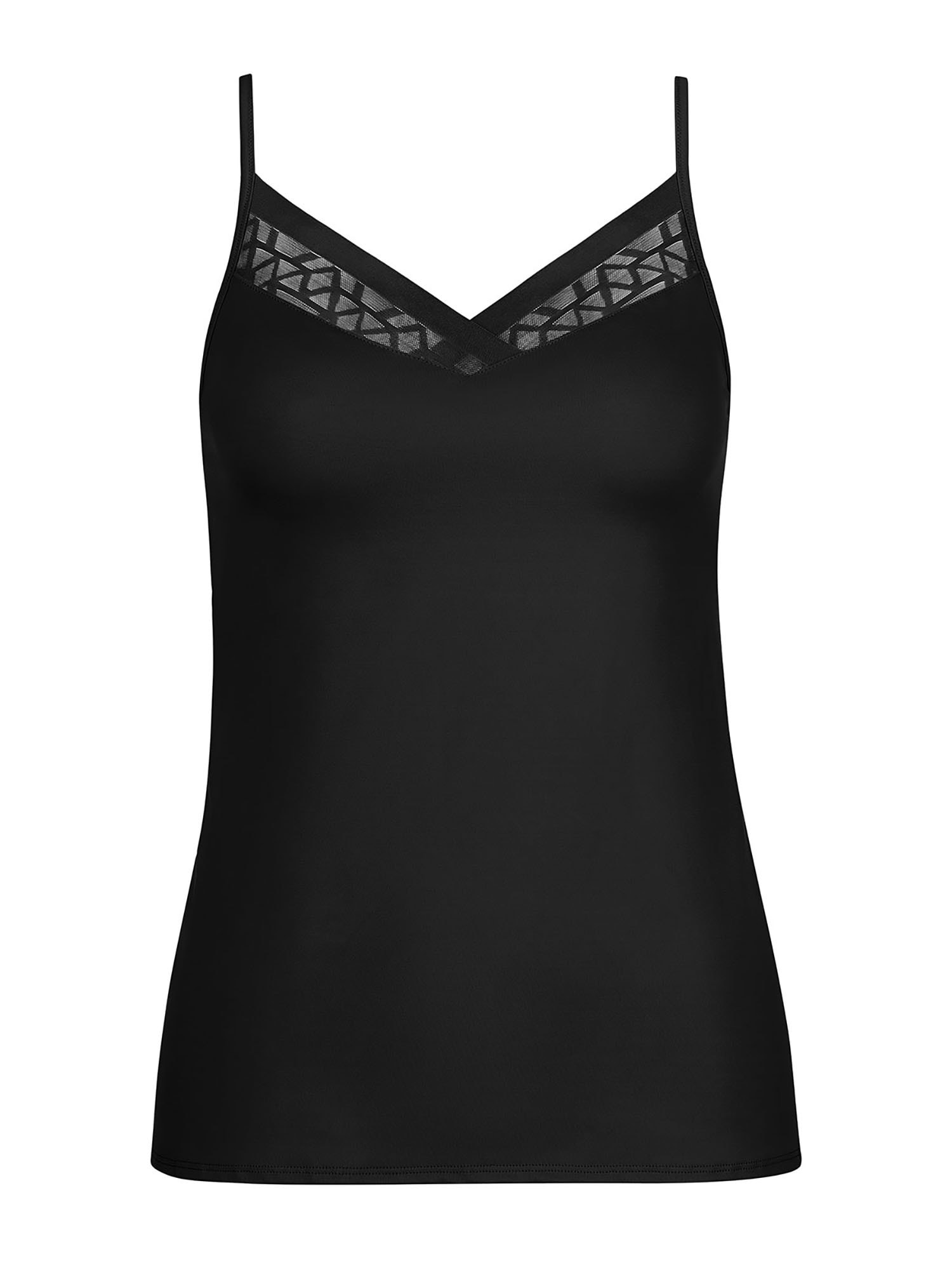 LISCA Damen Unterhemd "Damen Unterhemd Opal", Gr. XXL, schwarz, Obermaterial: 82% Polyamid PA. 18% Elasthan EL., Unterhemden