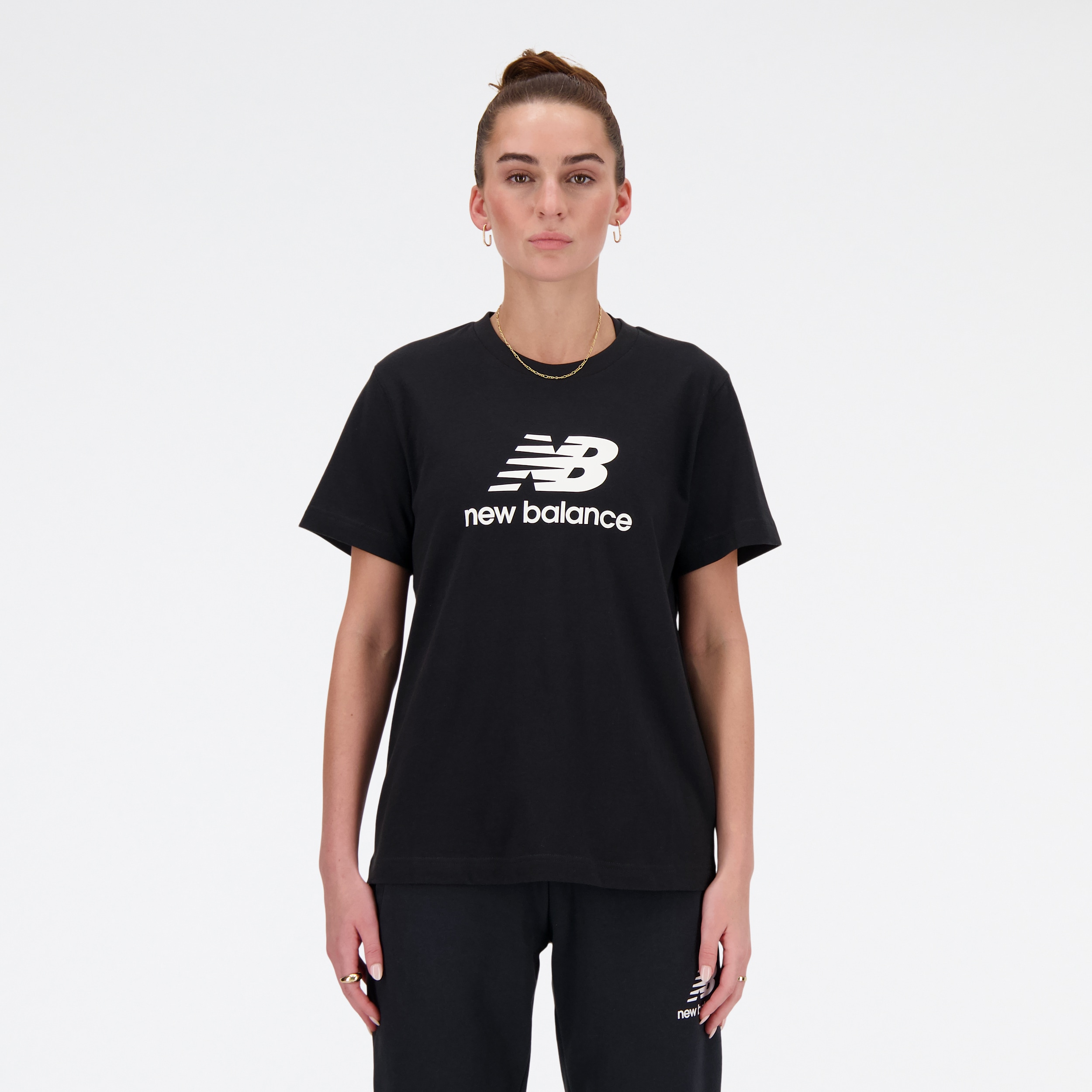 New Balance T-Shirt "SPORT ESSENTIALS JERSEY LOGO T-SHIRT" Kurzarm, mit Rundhalsausschnitt, aus Baumwolle, normale Länge