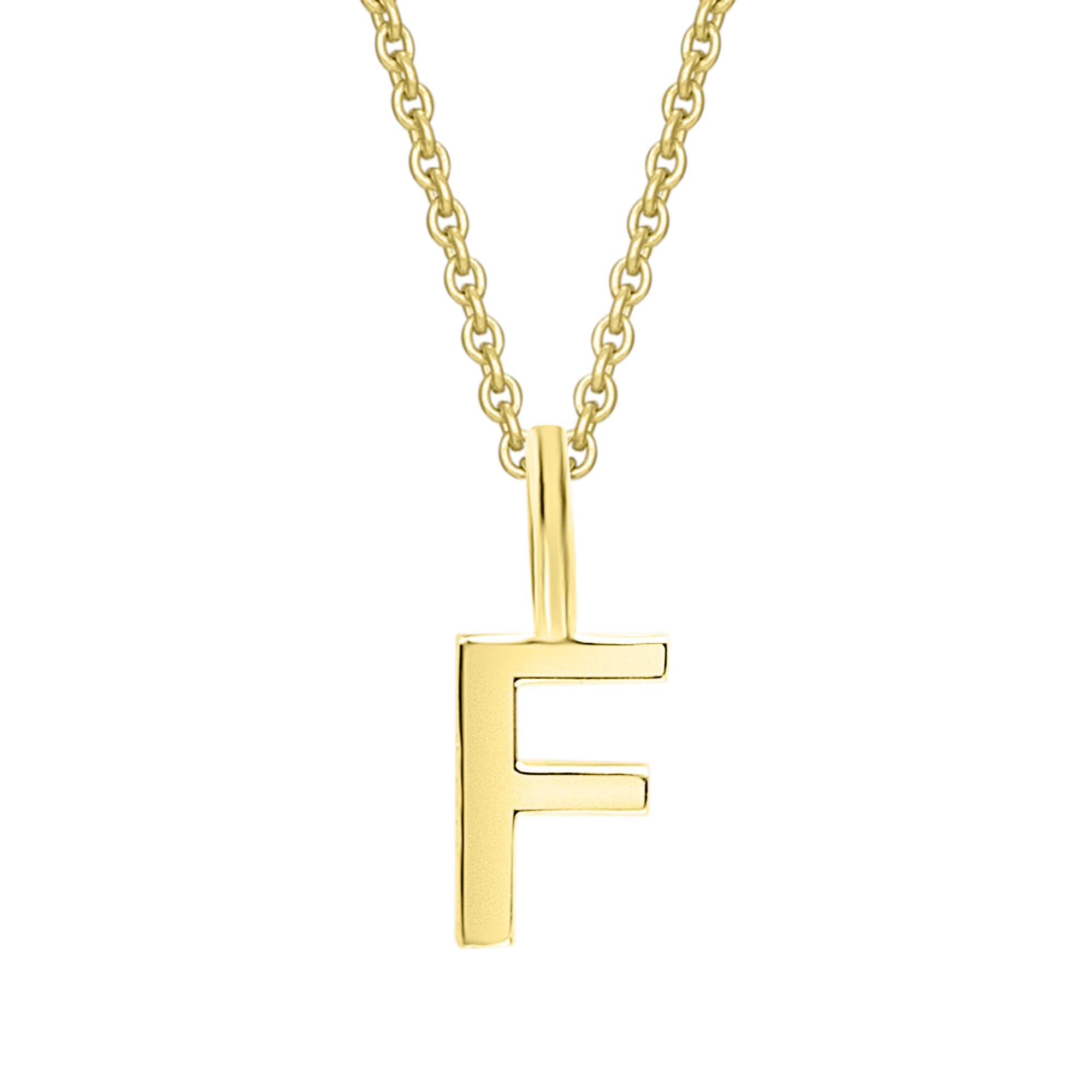 "Kettenanhänger ONE ELEMENT ""Buchstabe F Buchstaben Anhänger aus 333 Gelbgold"", gold, Schmuckanhänger, Damen, F, Gelbgold 333 Gold, Gelbgold 333