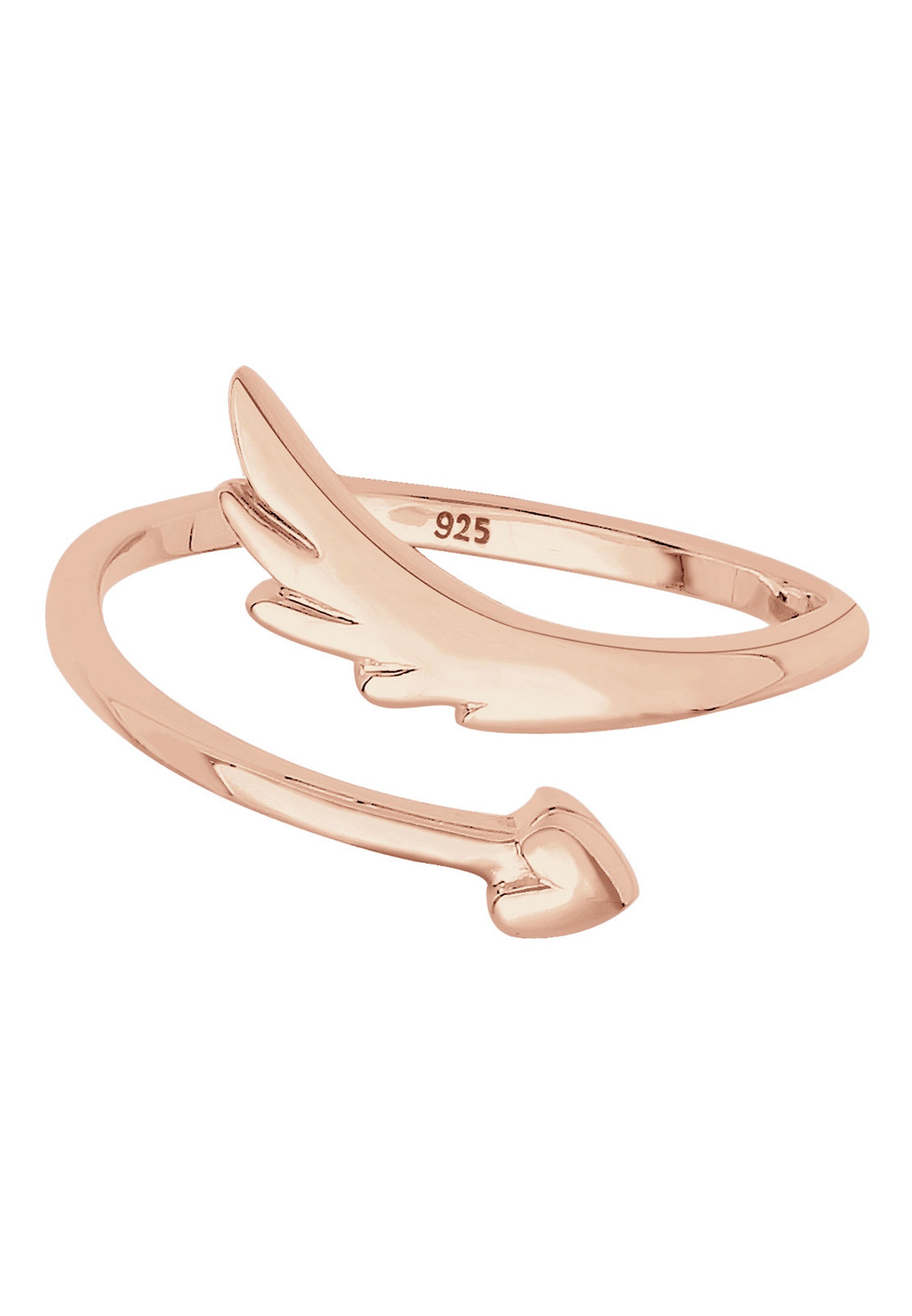 Elli Fingerring »Herz Flügel Feminin Offen 925 Silber«