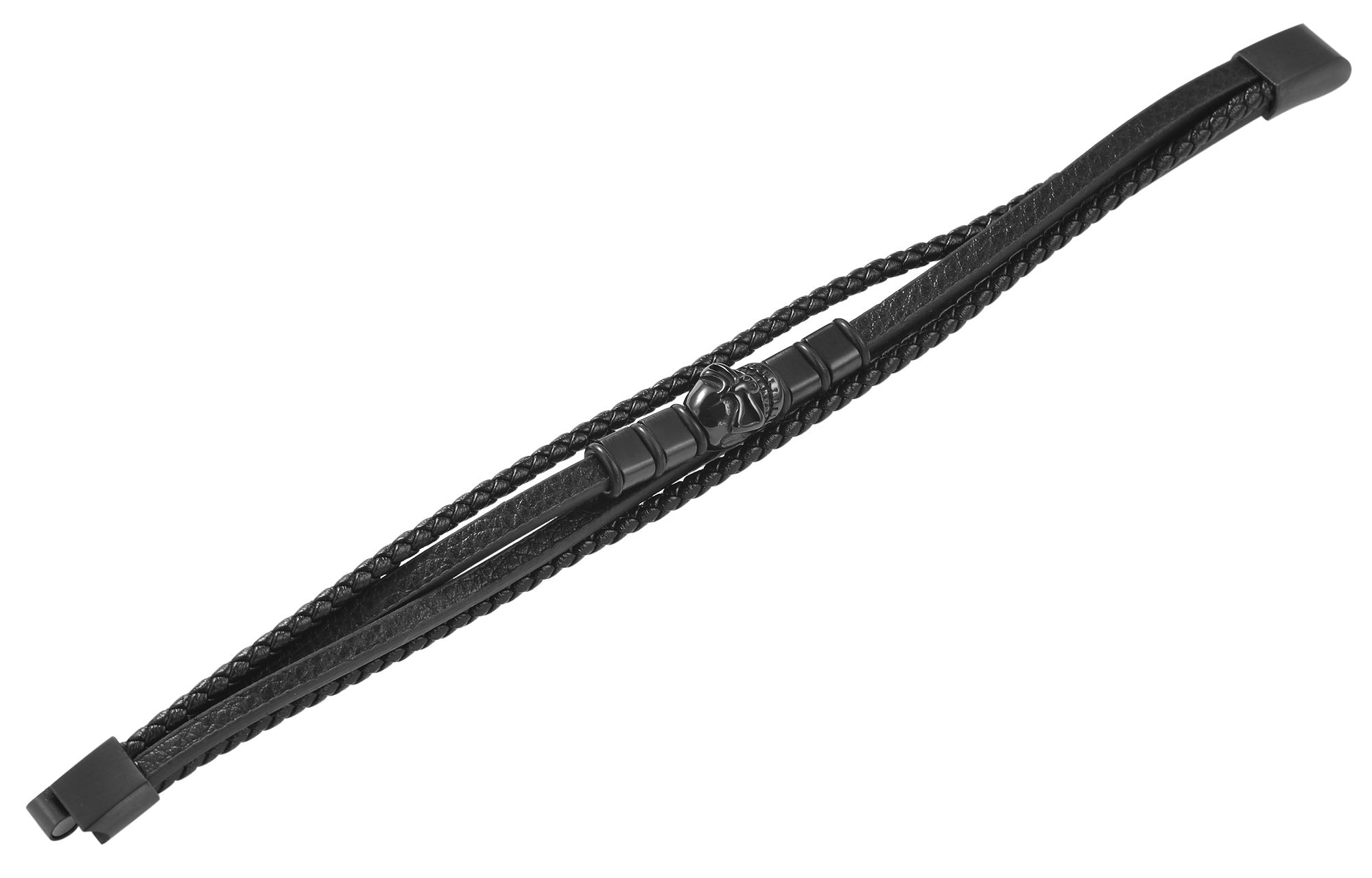 Adelia´s Armband »Armband – Lederarmband Totenkopf aus Leder 19 cm« Geschenkidee: zeitlos und vielseitig