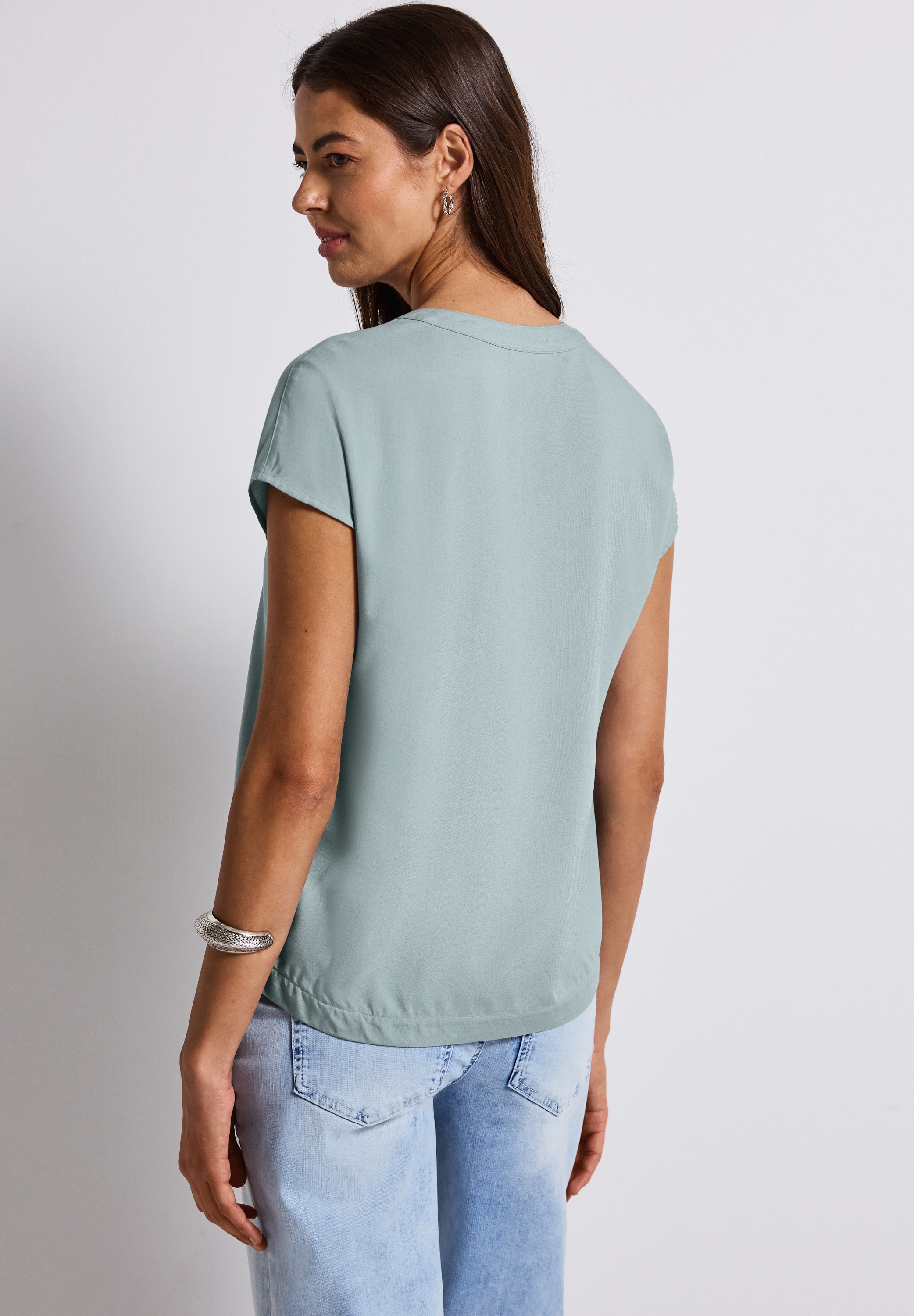 STREET ONE Kurzarmbluse, aus softer Viskose günstig online kaufen