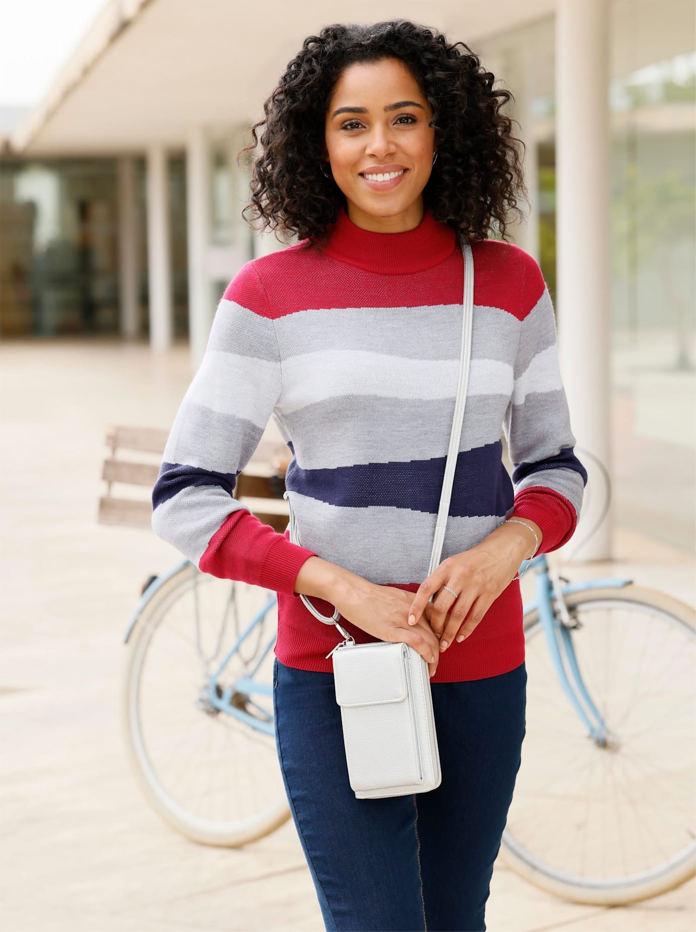 Classic Basics Stehkragenpullover "Langarm-Pullover" günstig online kaufen