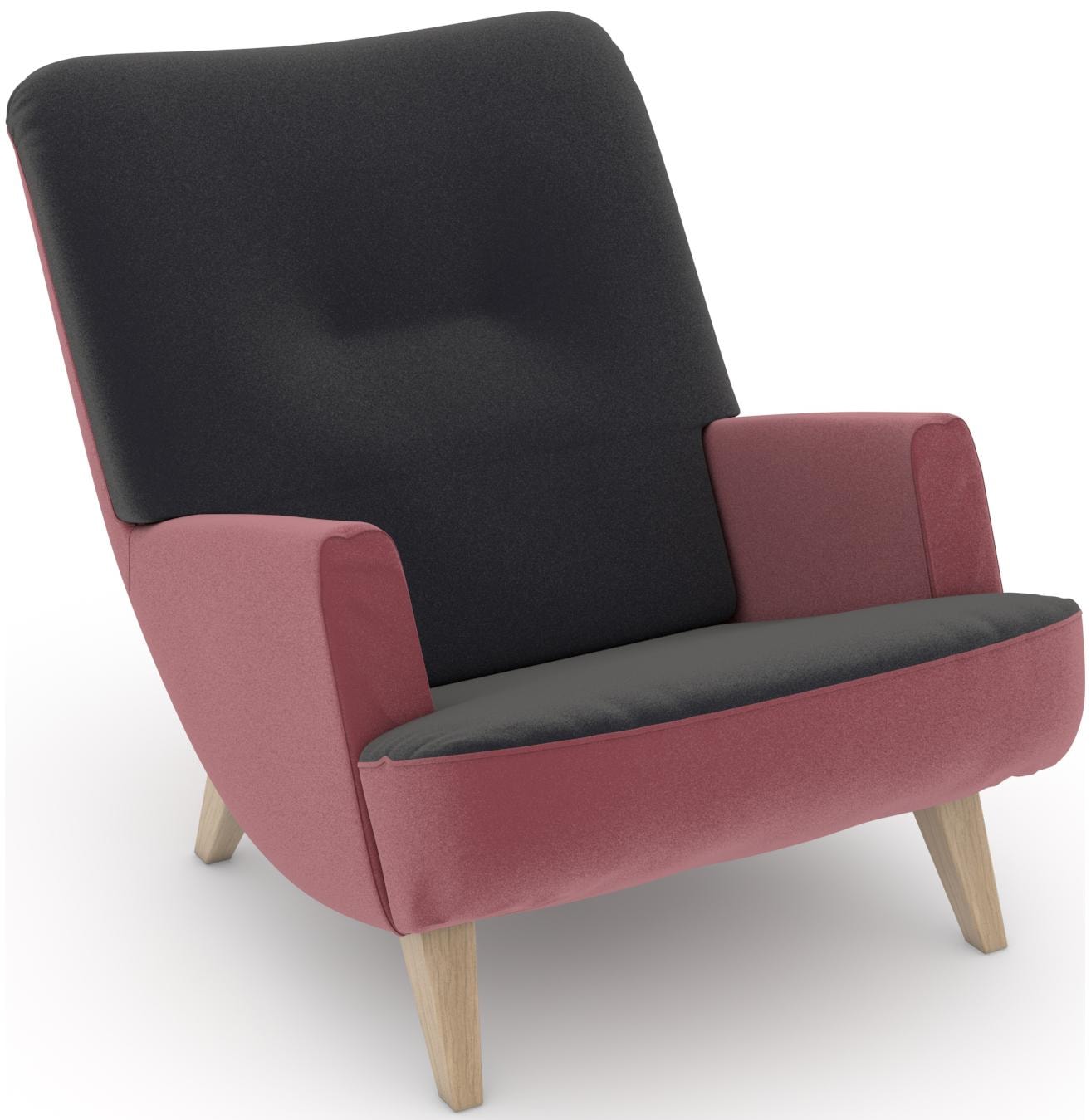 Max Winzer Loungesessel "build-a-chair Borano", im Retrolook, zum Selbstgestalten