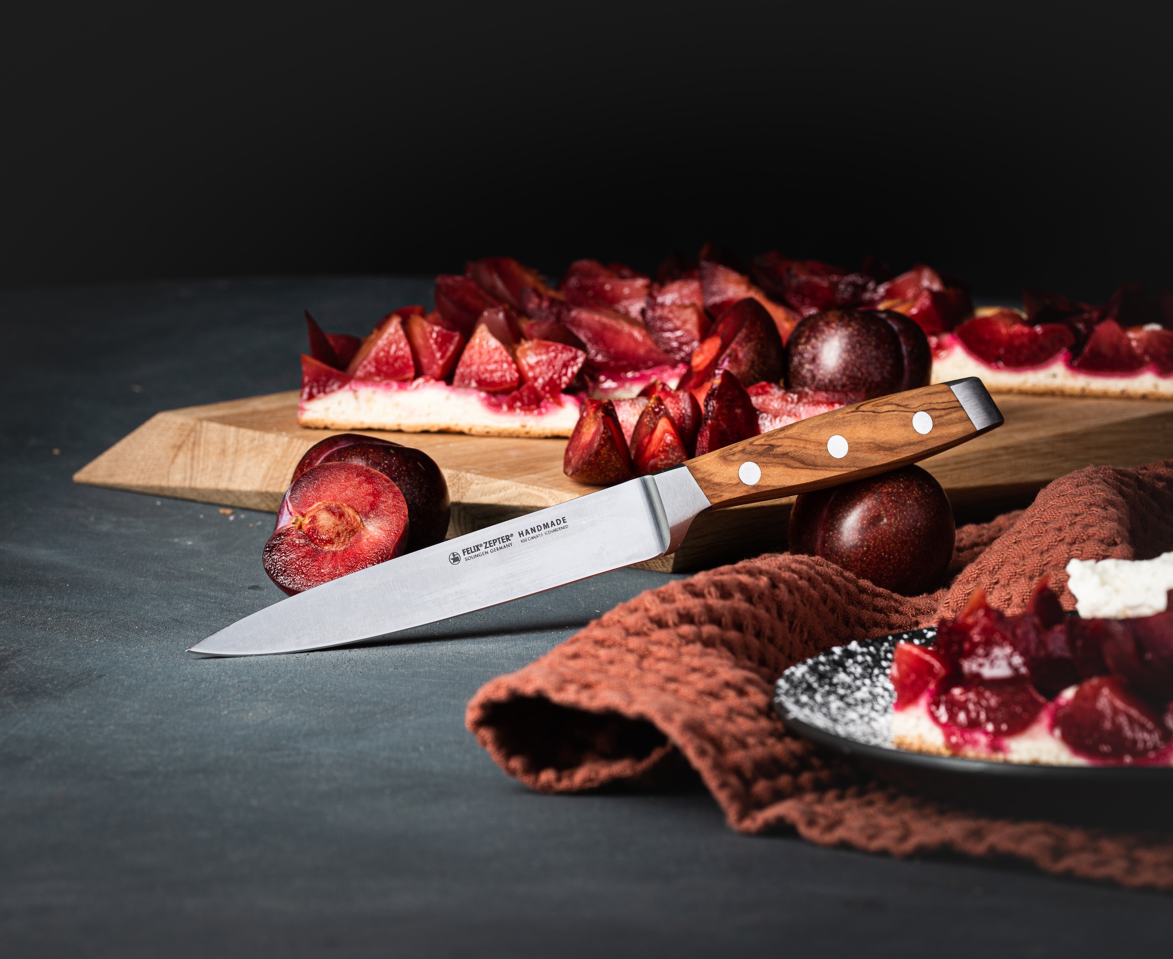 Felix Solingen Allzweckmesser »First Class Wood«, (1 tlg.), Handmade in Solingen, Alleskönner