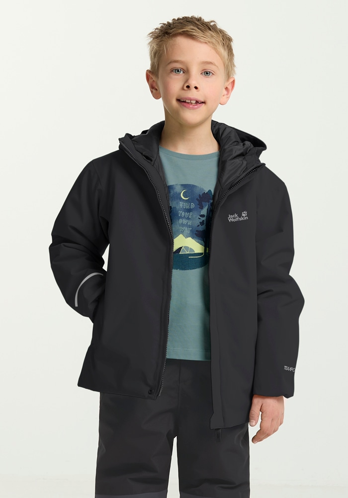 Jack Wolfskin Skijacke »FLOWLINE JKT KIDS«, mit Kapuze