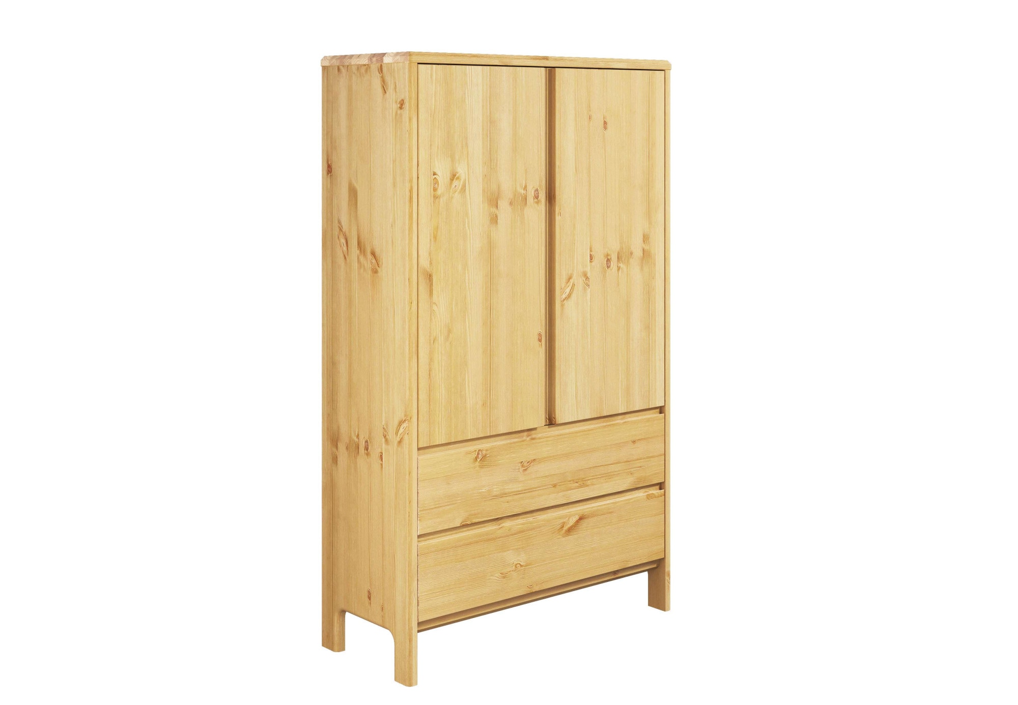 OTTO home Wäscheschrank "Luven" B/H/T ca. 81/137/34, aus massiver Kiefer, Höhe 137 cm, mit 2 Schubladen und 2 Türen