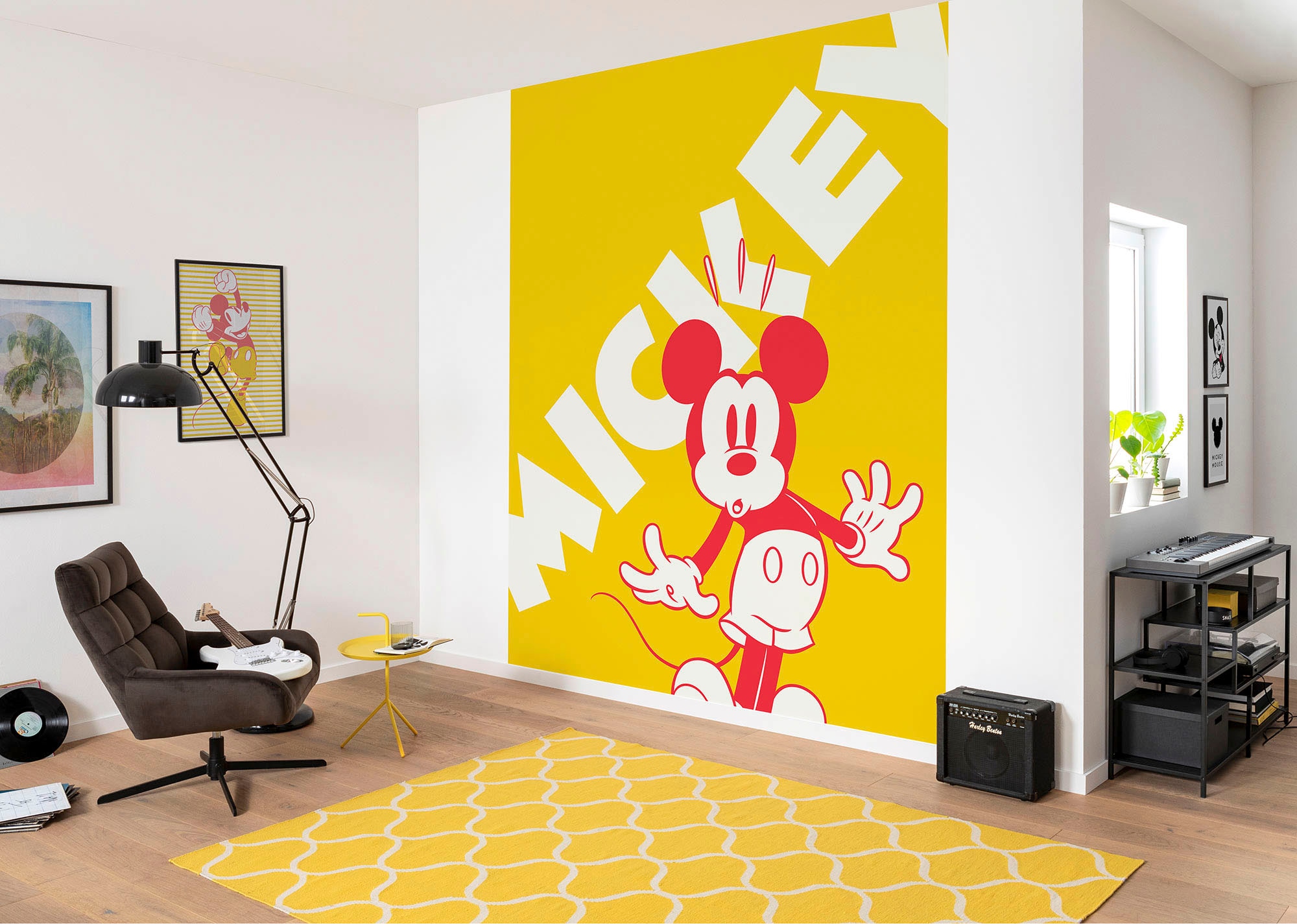 Komar Vliestapete »Digitaldruck Vlies - Mickey Contrast - Größe 200 x 250 cm«, bedruckt, Kinderzimmer