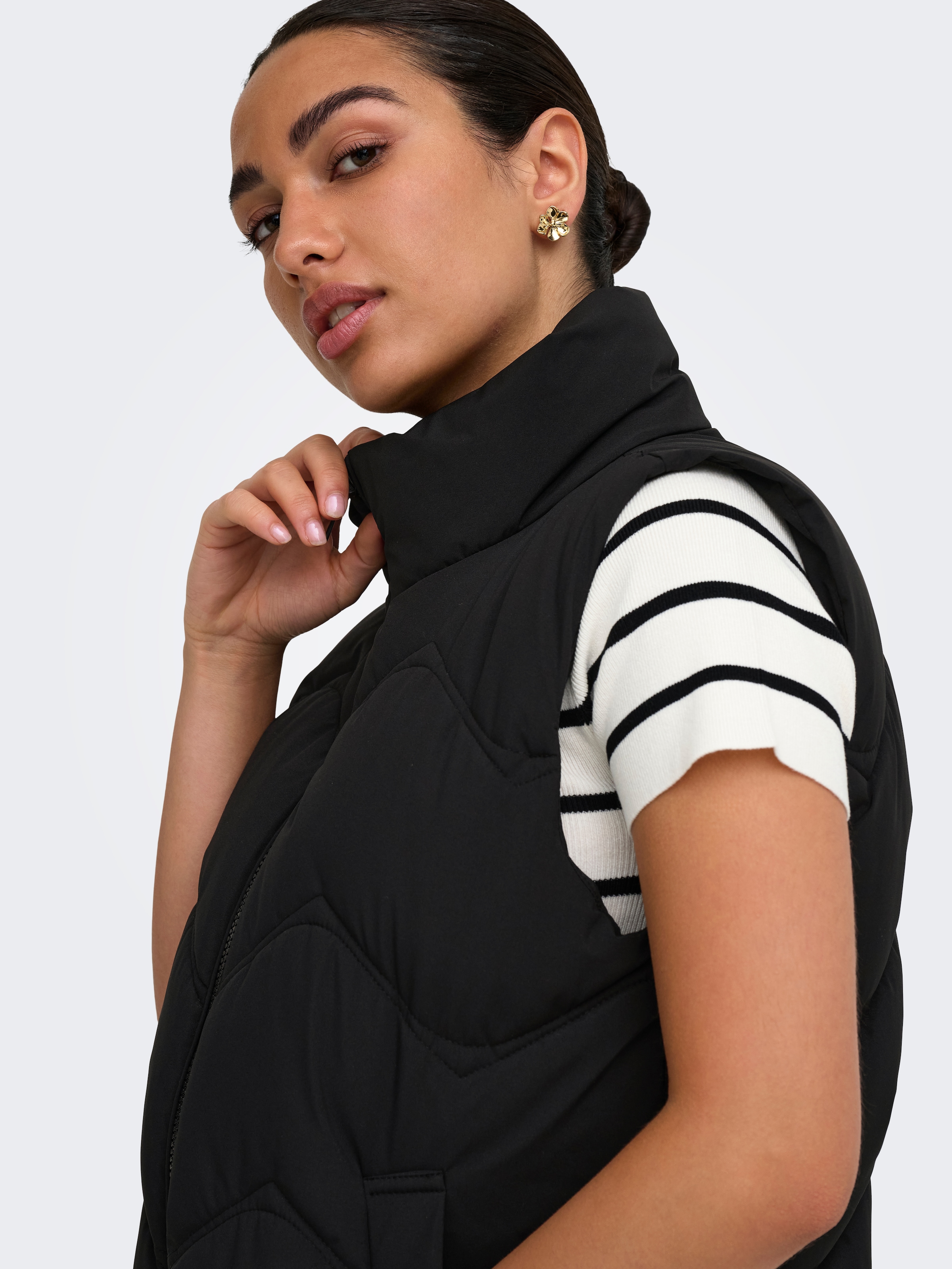 JDY Steppweste »JDYPOWER SHORT WAISTCOAT OTW HAB« Kunstfaser