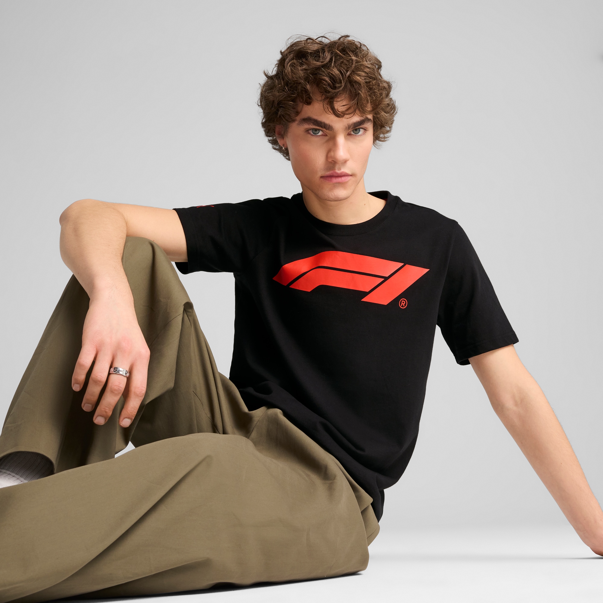 PUMA "F1 ESS LOGO TEE 180G" Regular Fit, Rundhalsausschnitt, Kurzarm-Design günstig online kaufen