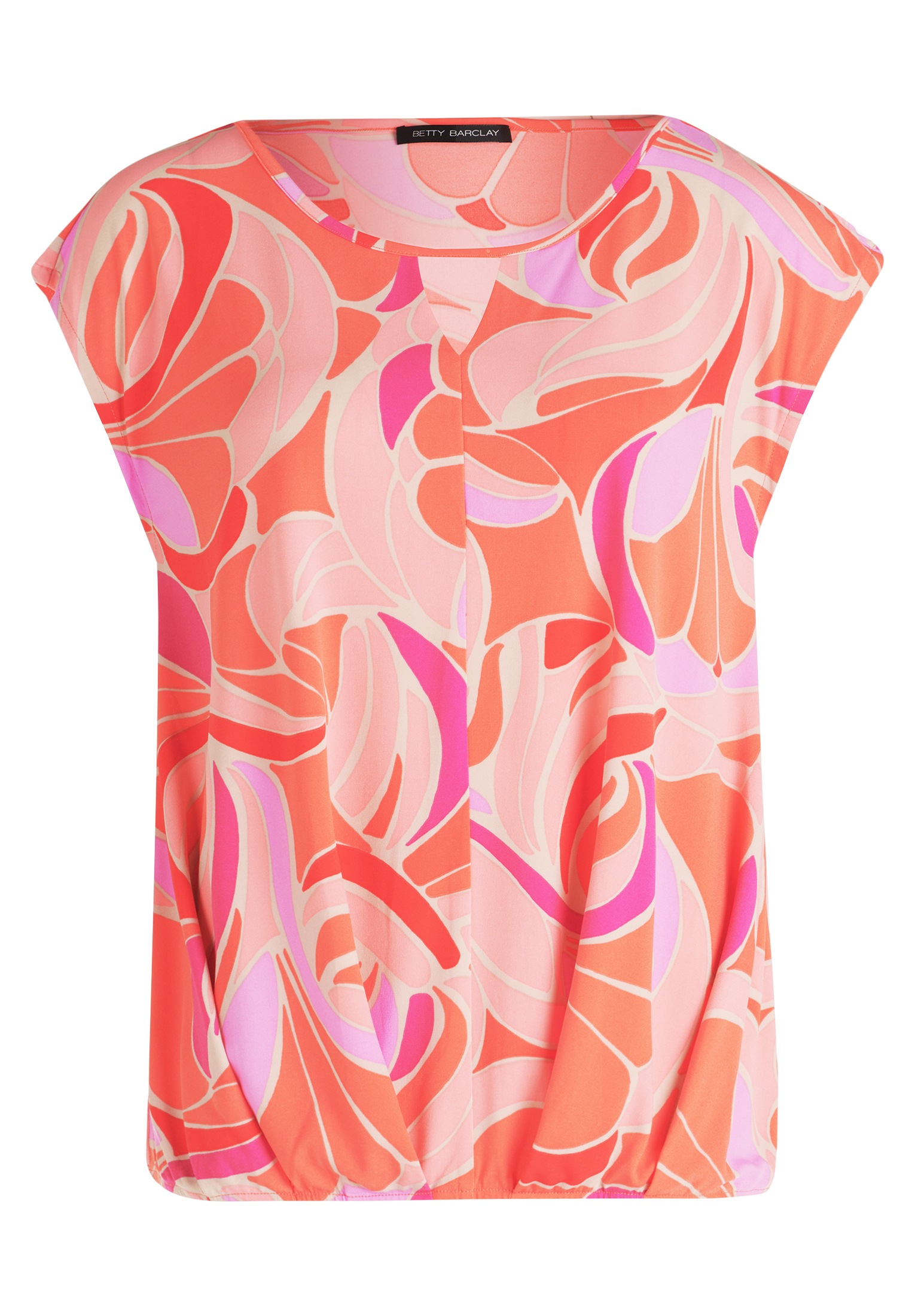 Betty Barclay Kurzarmshirt "Damen Blusenshirt mit Gummizug" 1 Stk. tlg. Mat günstig online kaufen