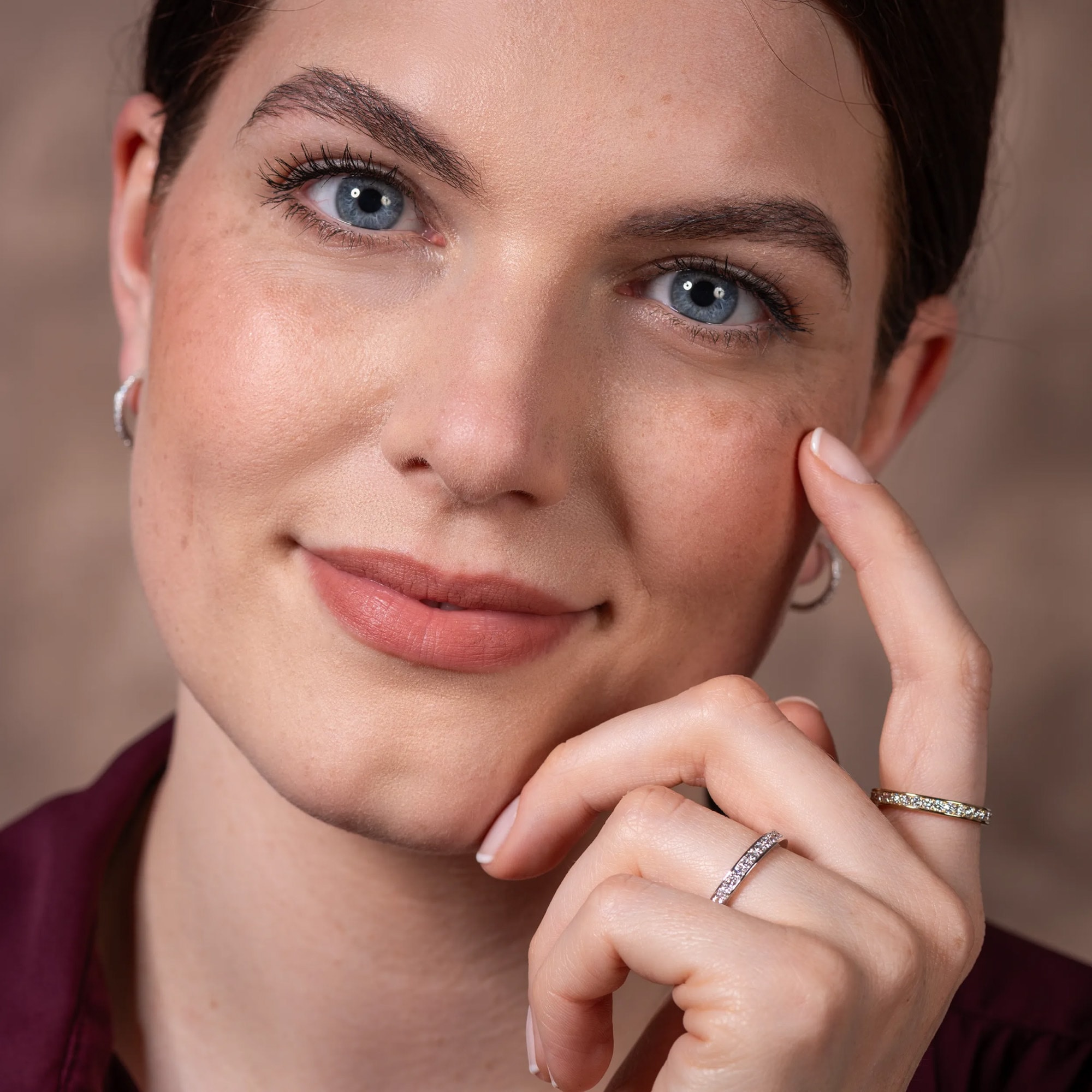 LYOMI Fingerring »585/- Gelbgold Memoire synth. Diam.0,90ct.«
