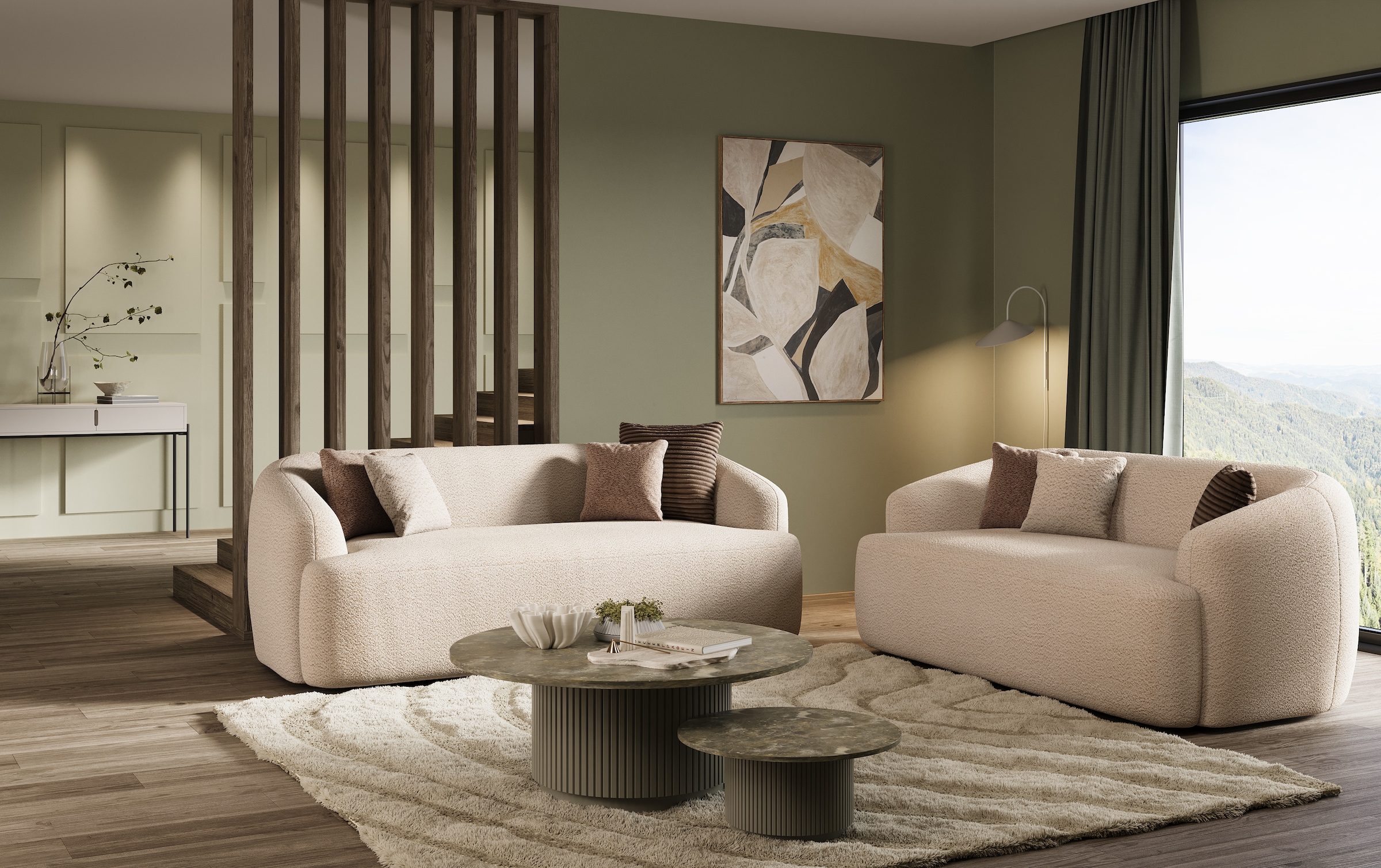 INOSIGN 2-Sitzer »Nergal, Einzelsofa oder L-Form«, Modernes Design, schlichte Optik, stilvoller Blickfang im Wohnzimmer