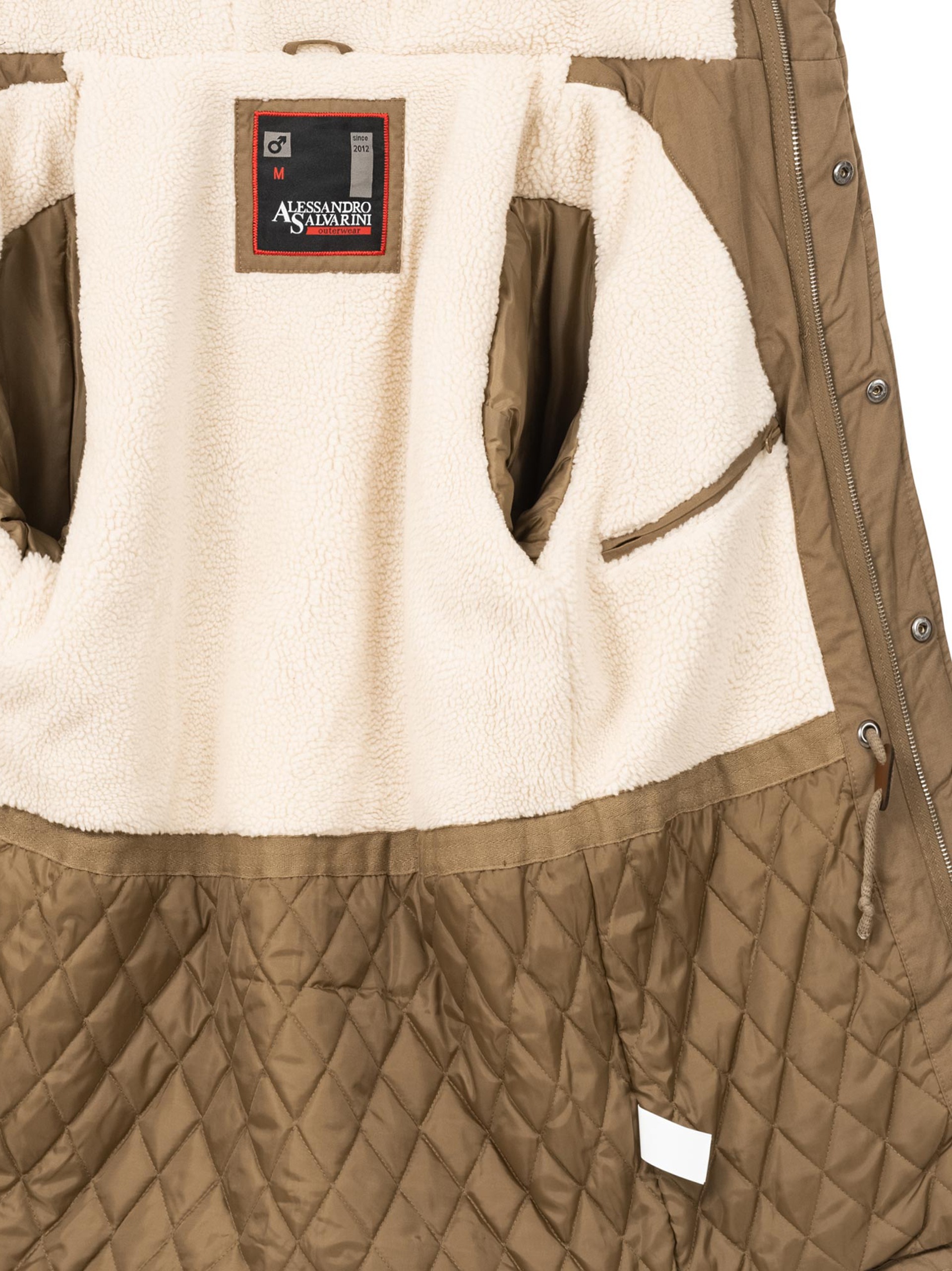 Alessandro Salvarini Winterjacke »ASMauro«, mit warmem Teddyfell
