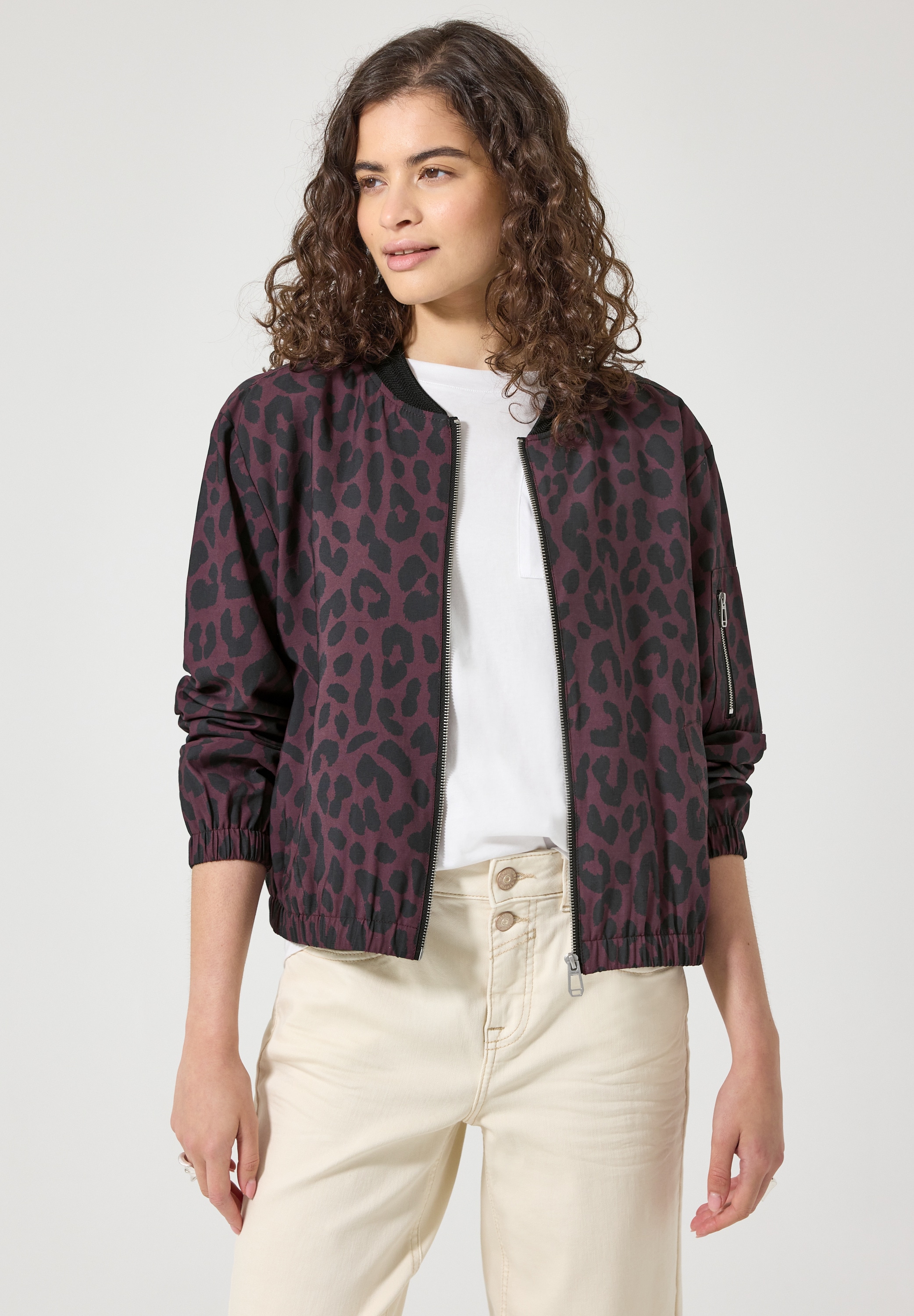 STREET ONE STUDIO Blouson ohne Kapuze im Leo Design