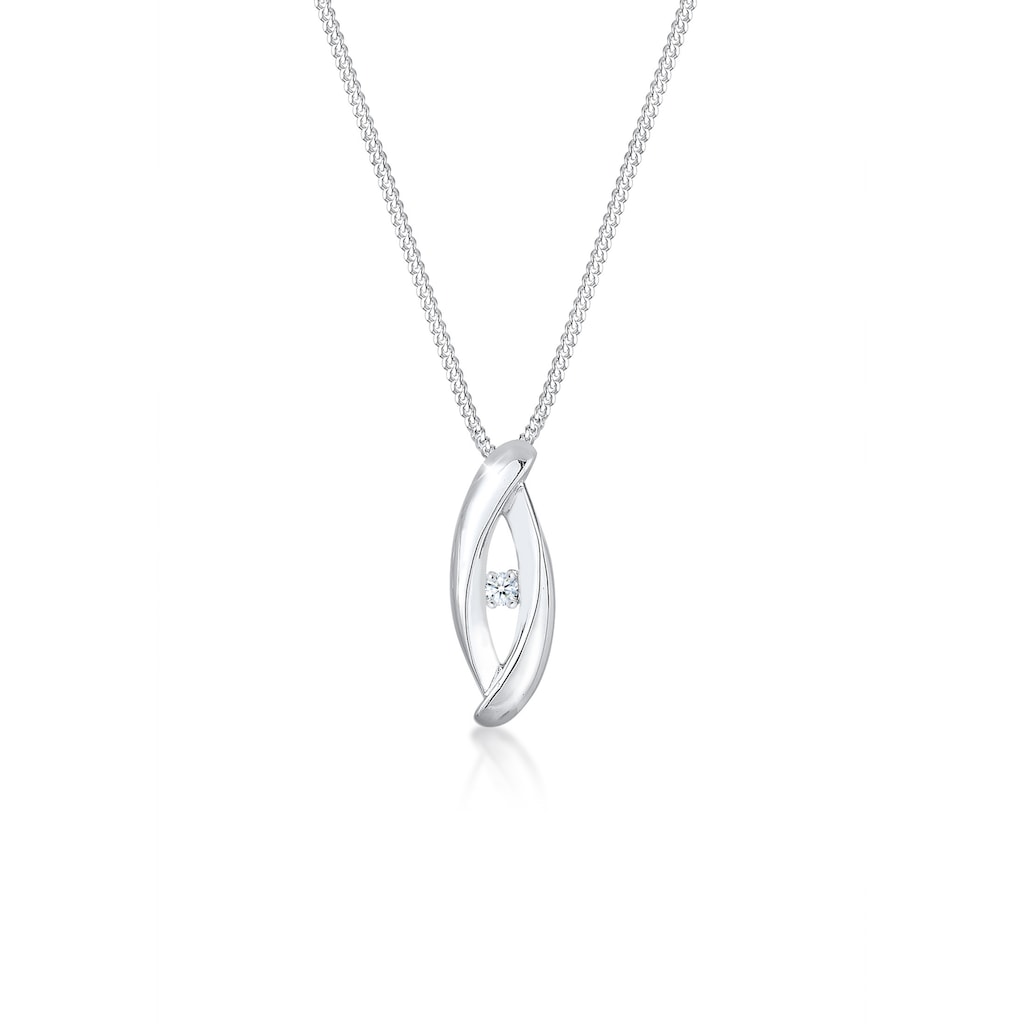 Elli DIAMONDS Collierkettchen »Infinity Klassik Diamant (0.03 ct.) 925 Silber«