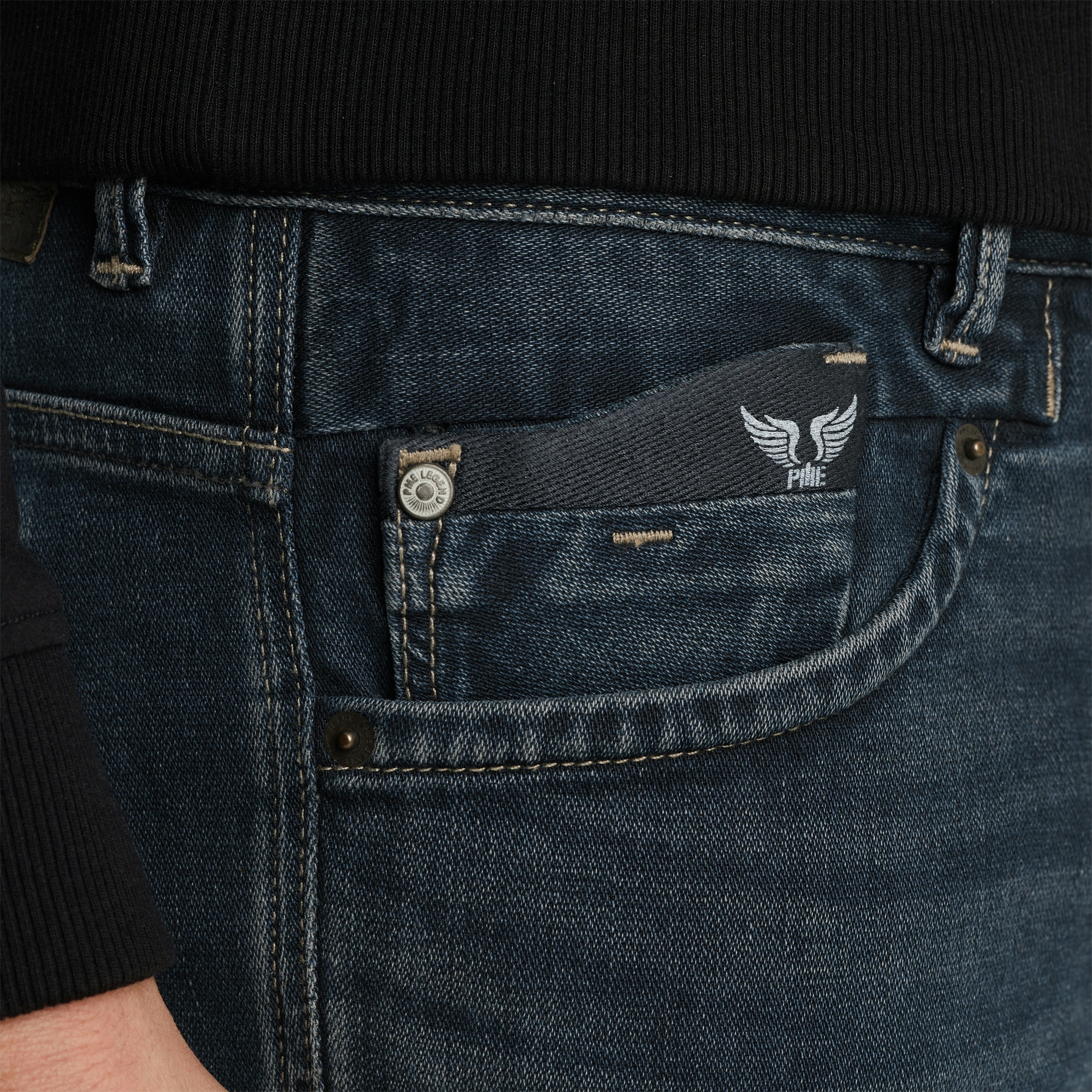 Straight-Jeans PME LEGEND "Commander 3.0 PTR180", Herren, Gr. 38, Länge 36, rsd rinsed, Denim/Jeans, Obermaterial: 94% Baumwolle, 5% Polyester, 1% Elasthan, Jeans Straight-Jeans 3