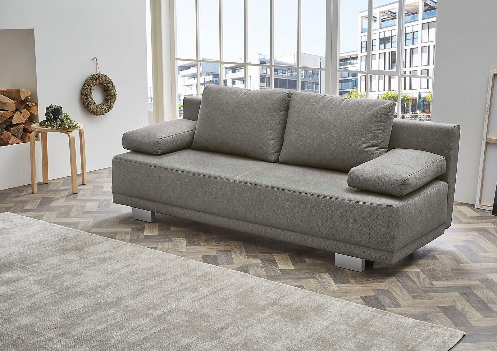 Jockenhöfer Gruppe Schlafsofa "Luzio, B: 196 cm, Liegefl. 125x196 cm" mit Schlaffunktion & Bettkasten