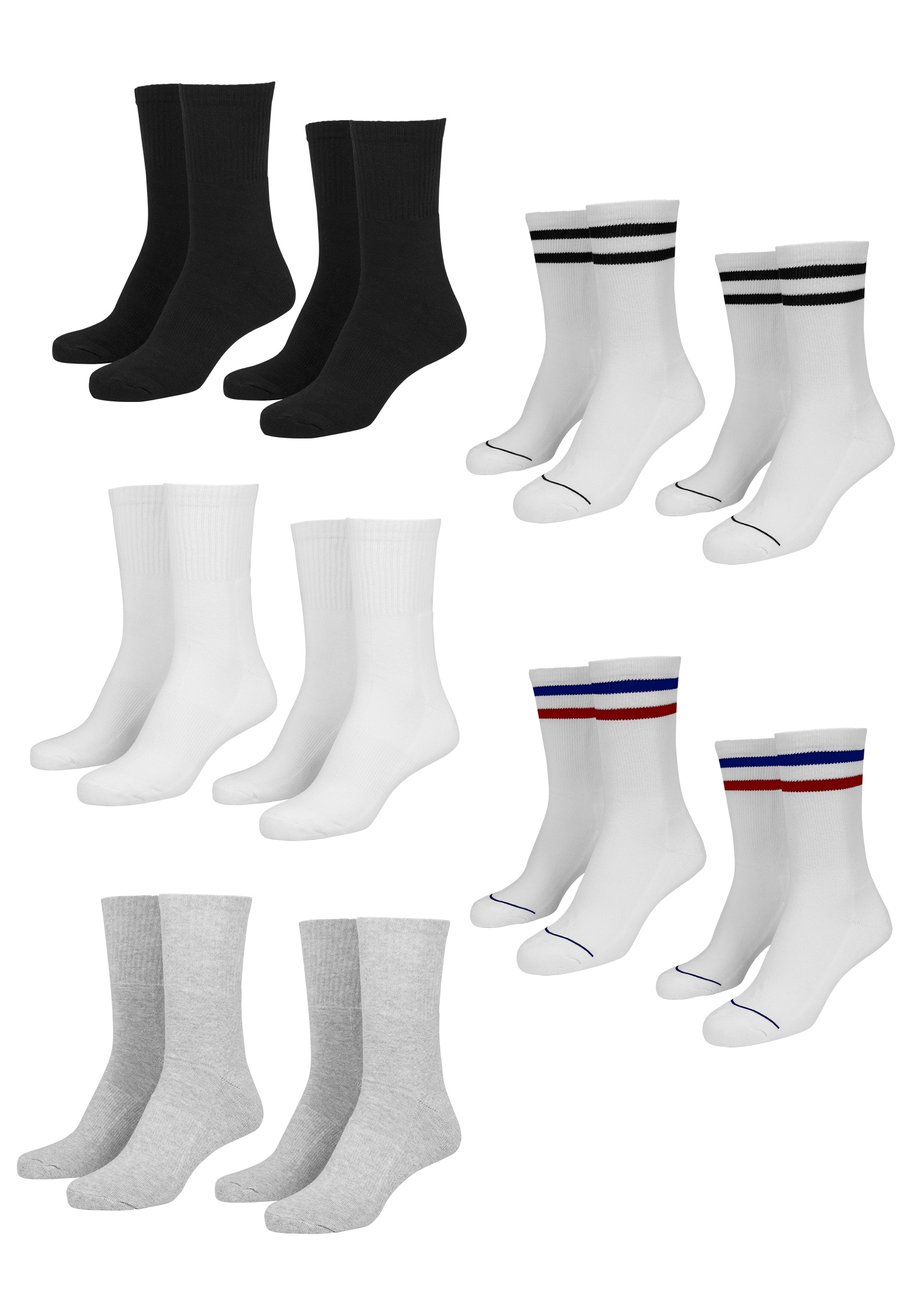 URBAN CLASSICS Strümpfe "Urban Classics Accessoires Sporty Socks 10-Pack" 1 günstig online kaufen