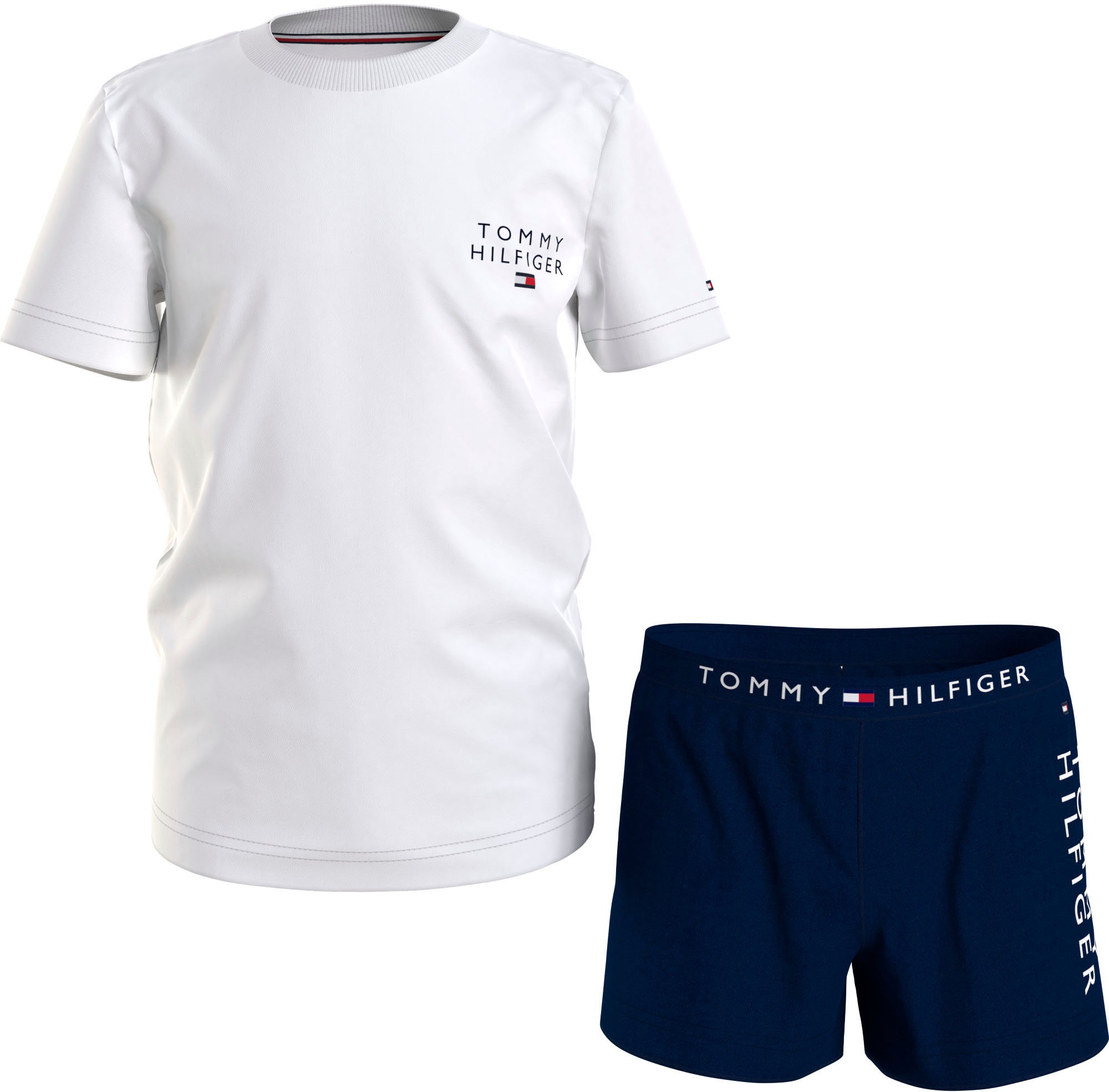 Tommy Hilfiger Underwear Pyjama »CN SS SHORT PJ SET BASICS«, (Set, 2 tlg.), mit Tommy... kaufen