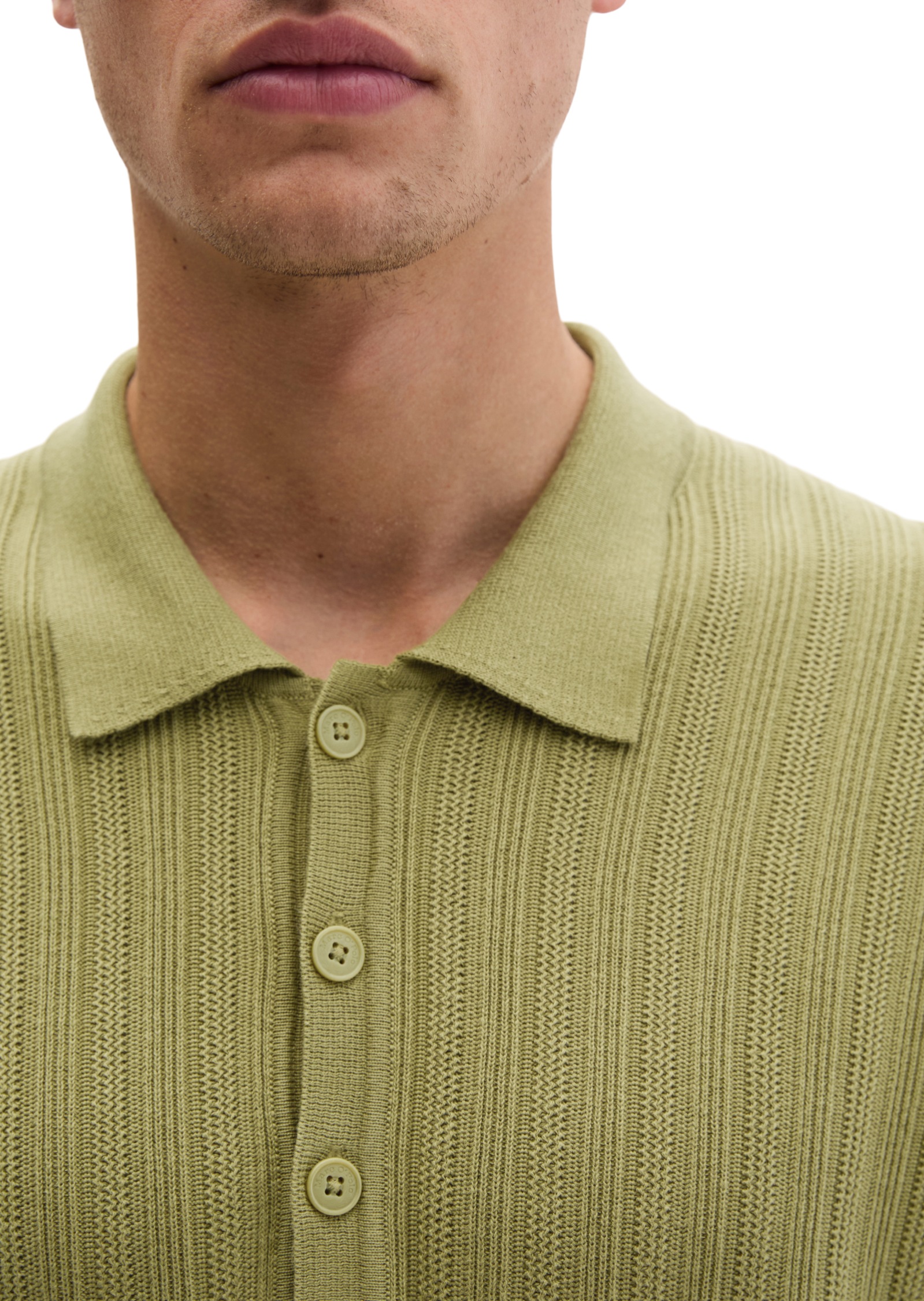Marc O'Polo Poloshirt »mit vertikaler Strickstruktur«