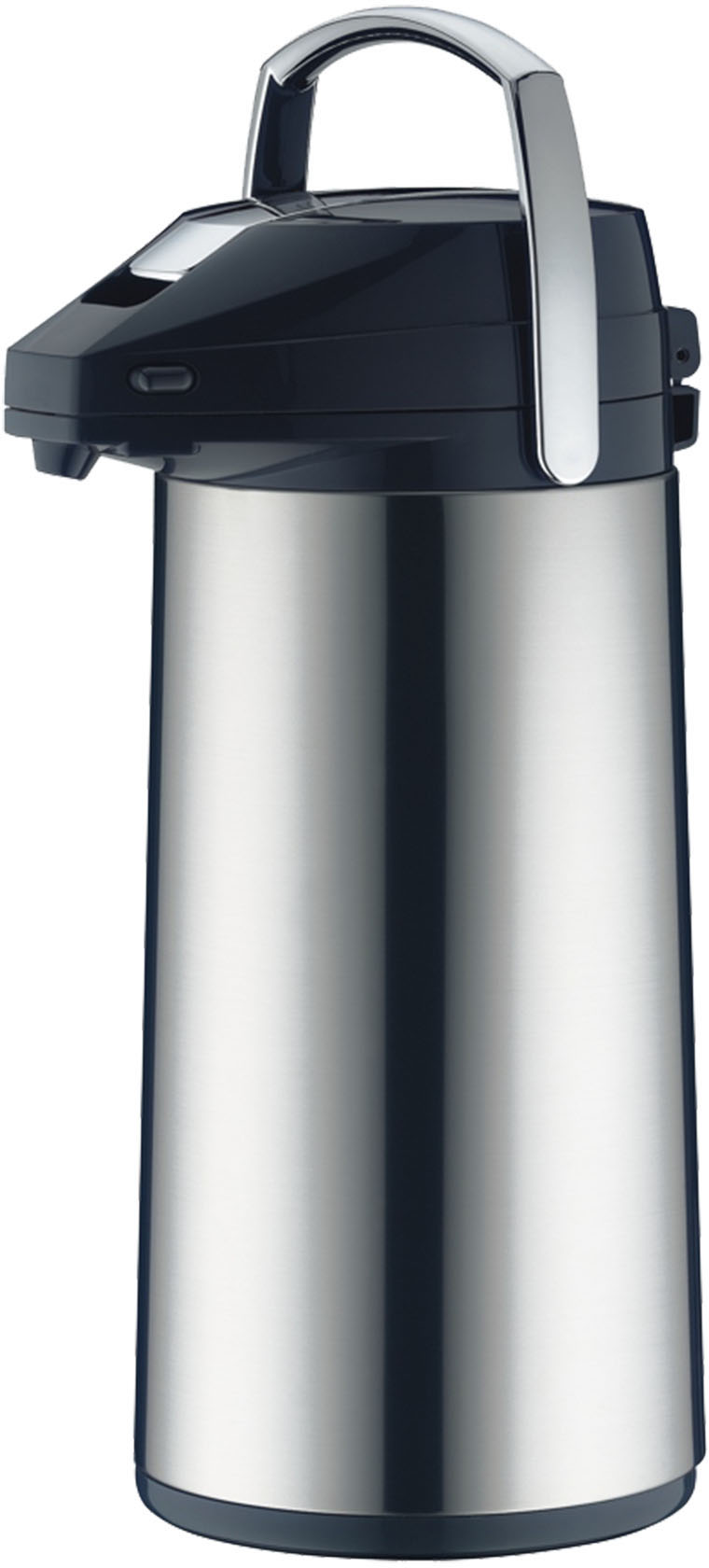 Pump-Isolierkanne, 2,2 l, Edelstahl, mit Glaseinsatz