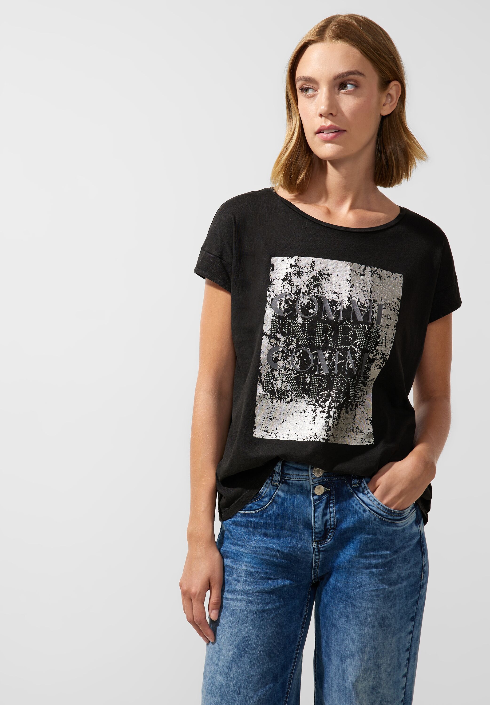 | ONE STREET Rundhalsausschnitt mit BAUR T-Shirt, online kaufen
