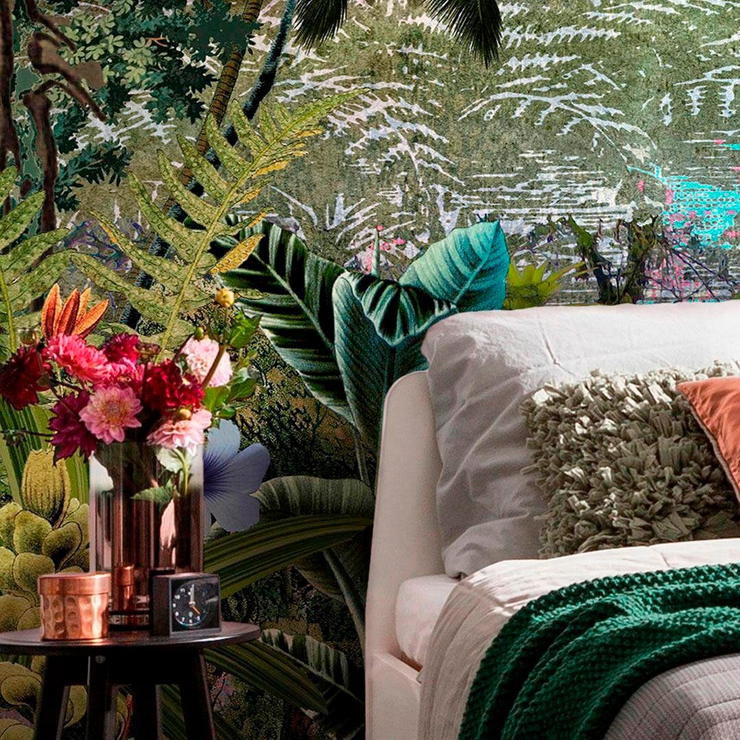 Komar Vliestapete »Digitaldruck Vlies -  Cours Fluvial - Größe 250 x 250 cm« bedruckt glatt Wohnzimmer, Schlafzimmer