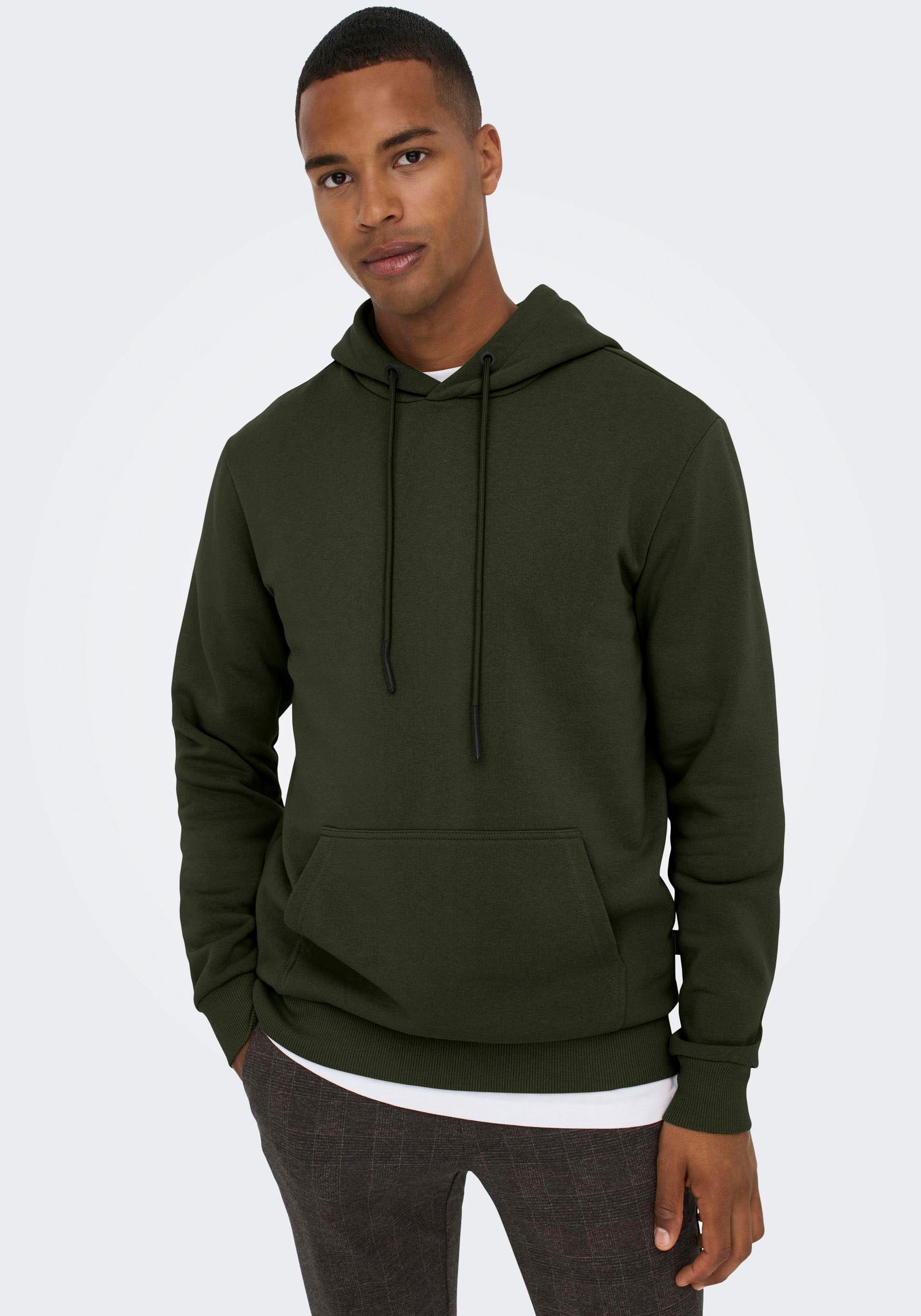 ONLY & SONS Kapuzensweatshirt "ONSCERES HOODIE SWEAT NOOS", Baumwollmischun günstig online kaufen