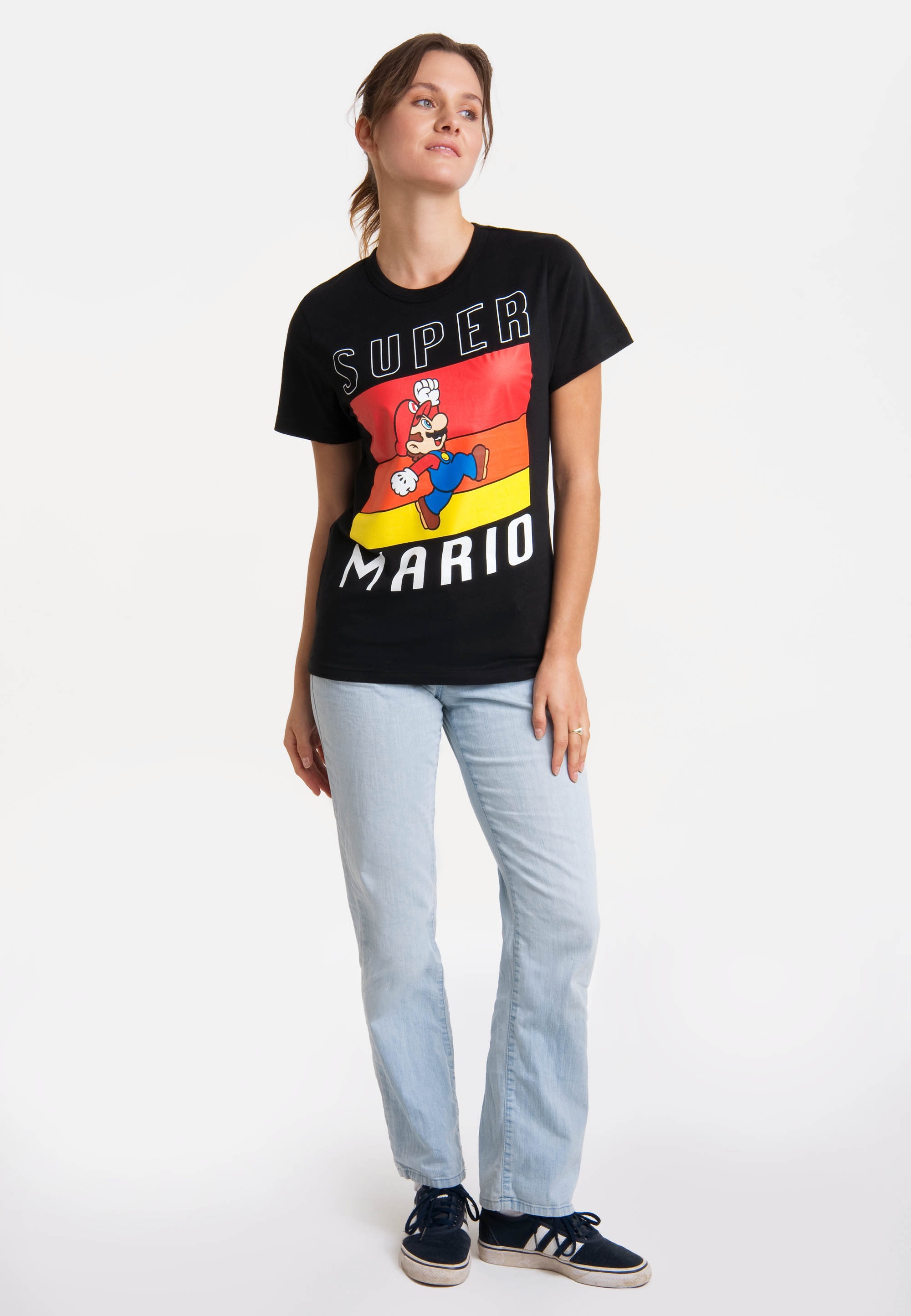 mit für T-Shirt | Mario Print lizenziertem kaufen Jump«, »Super BAUR - LOGOSHIRT