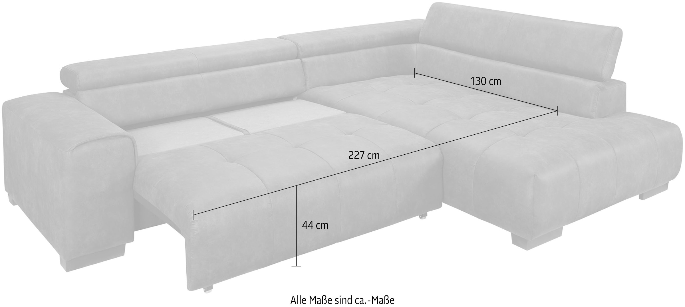 exxpo - sofa fashion Ecksofa, Kissen BAUR verstellbaren Bettfunktion mit | wahlweise bestellen mit Kopfstützen, und 3