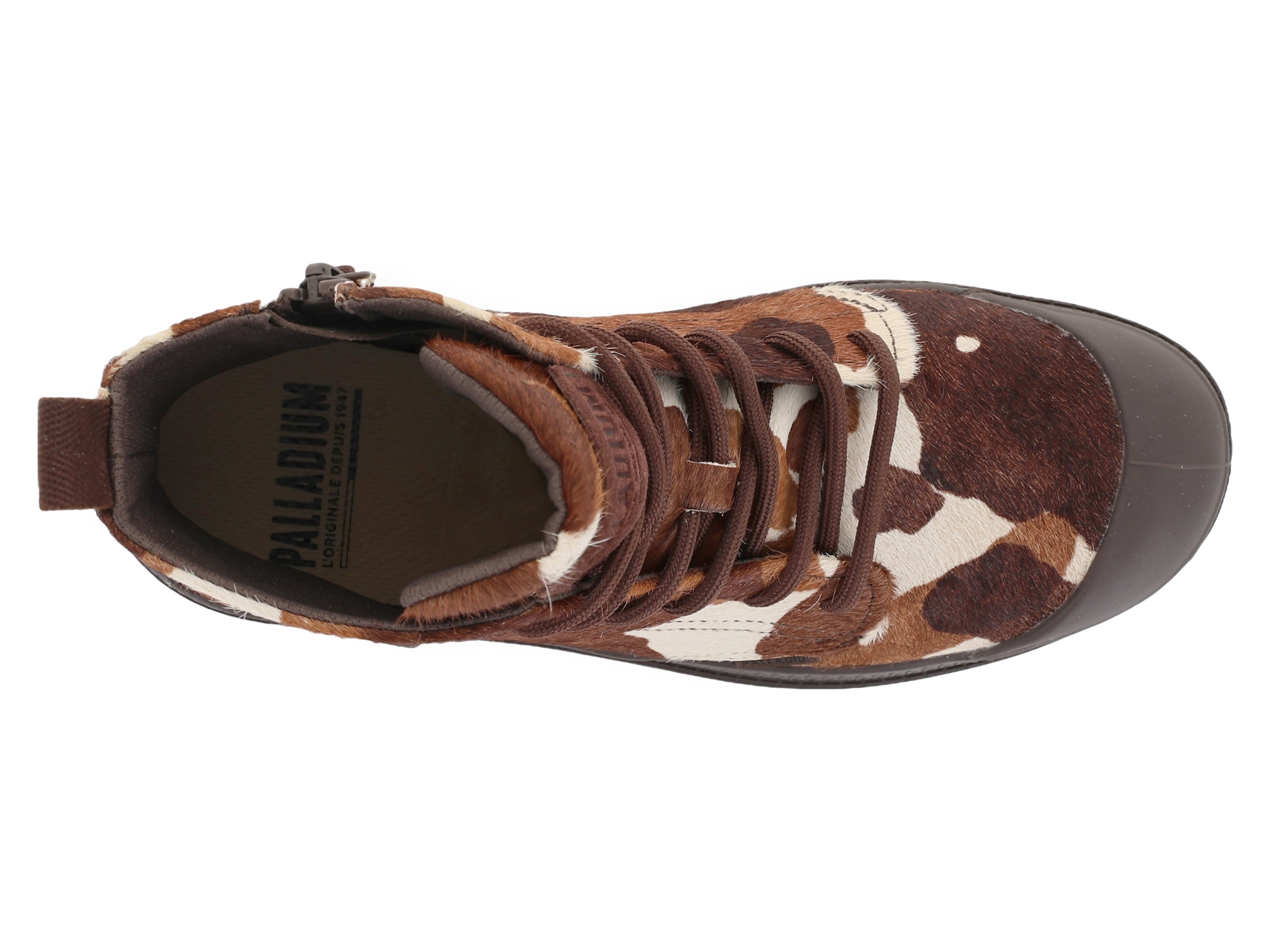Palladium Schnürboots »PAMPA HI ZIP PONY«  Obermaterial in Ponyfell-Optik